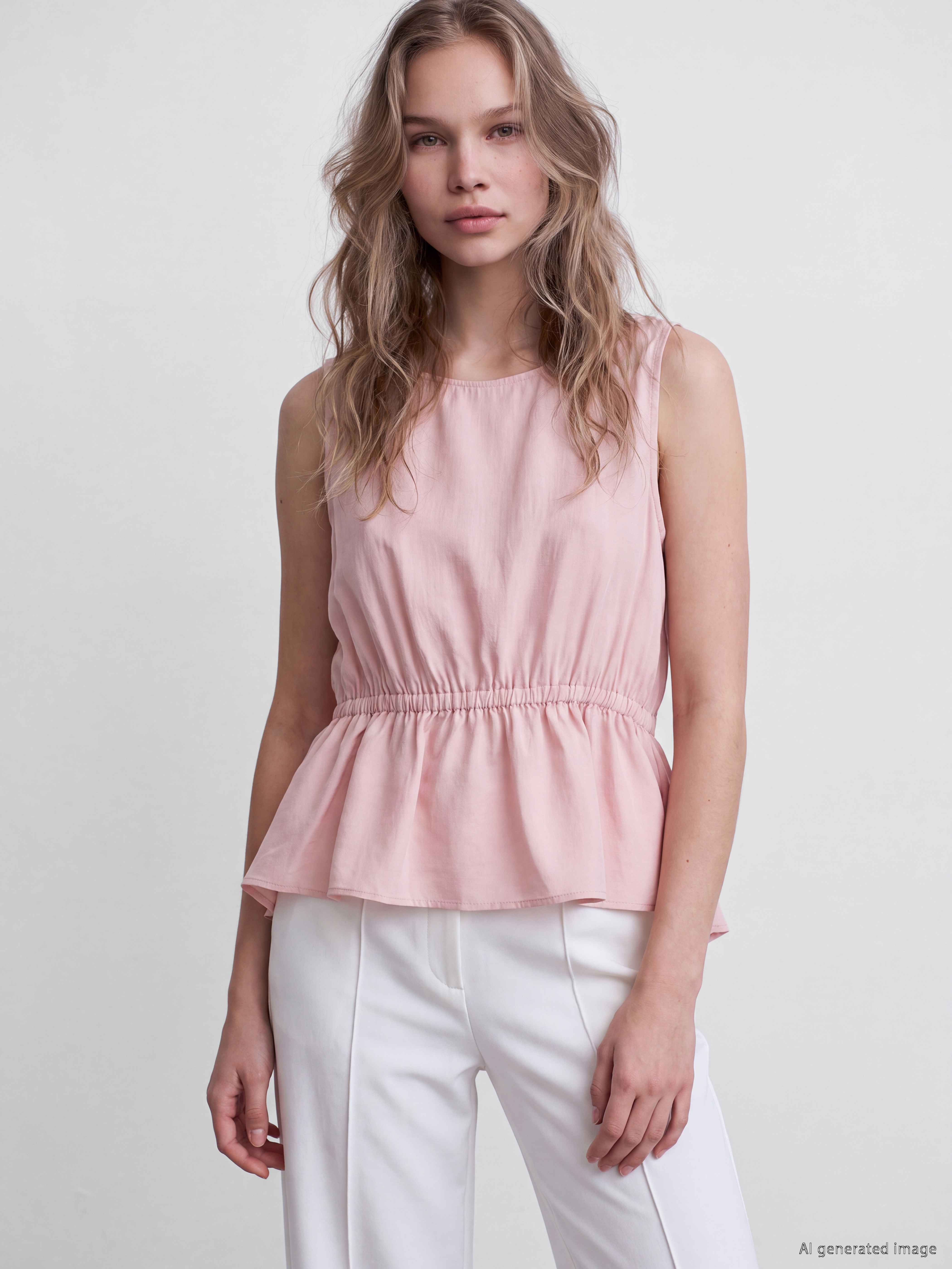 LCW Vision Bisiklet Yaka Peplum Bluz