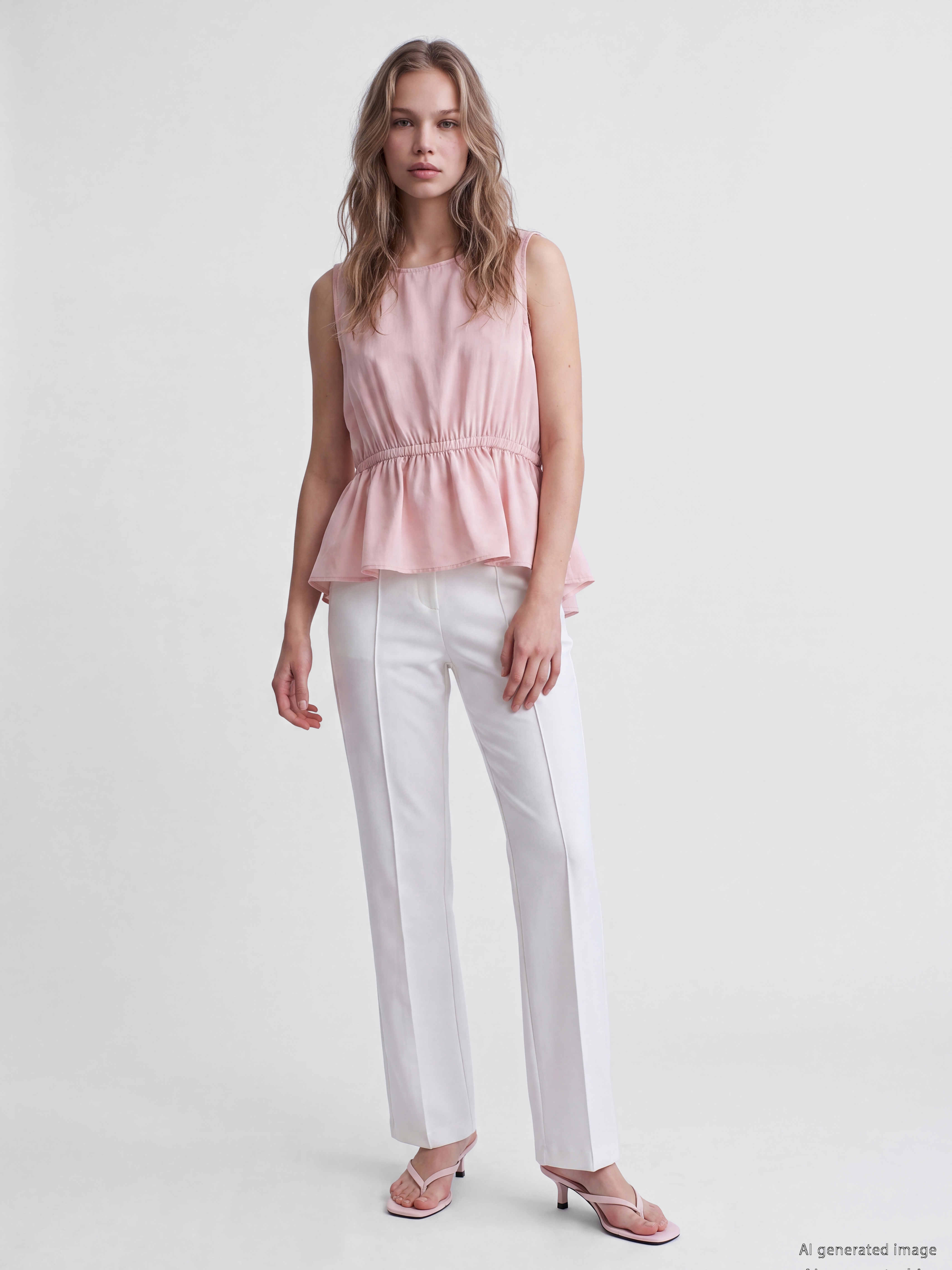 LCW Vision Bisiklet Yaka Peplum Bluz görsel 2