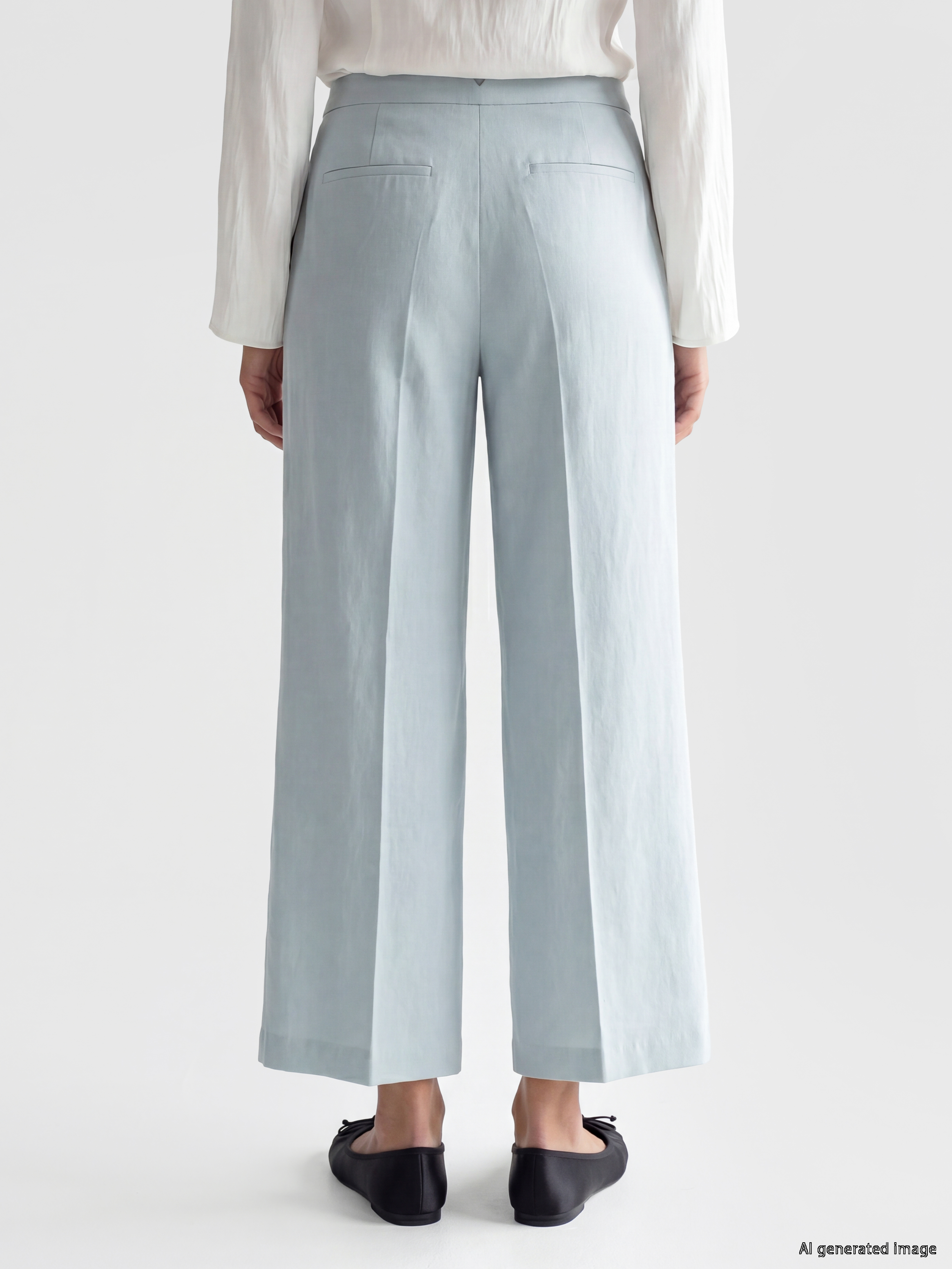 LCW Modest Loose Fit Kadın Pileli Kumaş Pantolon görsel 4