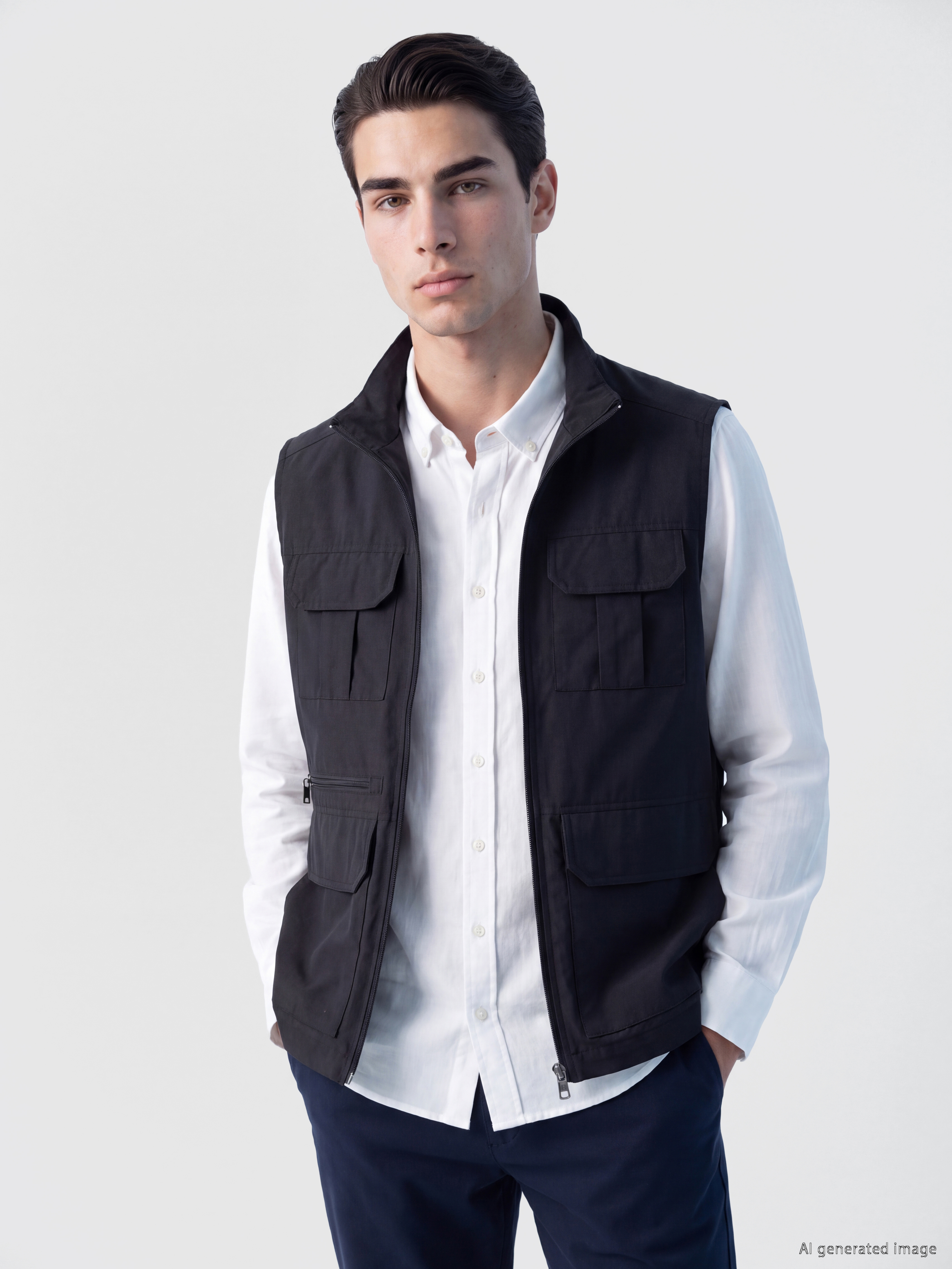 LCWAIKIKI Classic Regular Fit Dik Yaka Erkek Avcı Yeleği