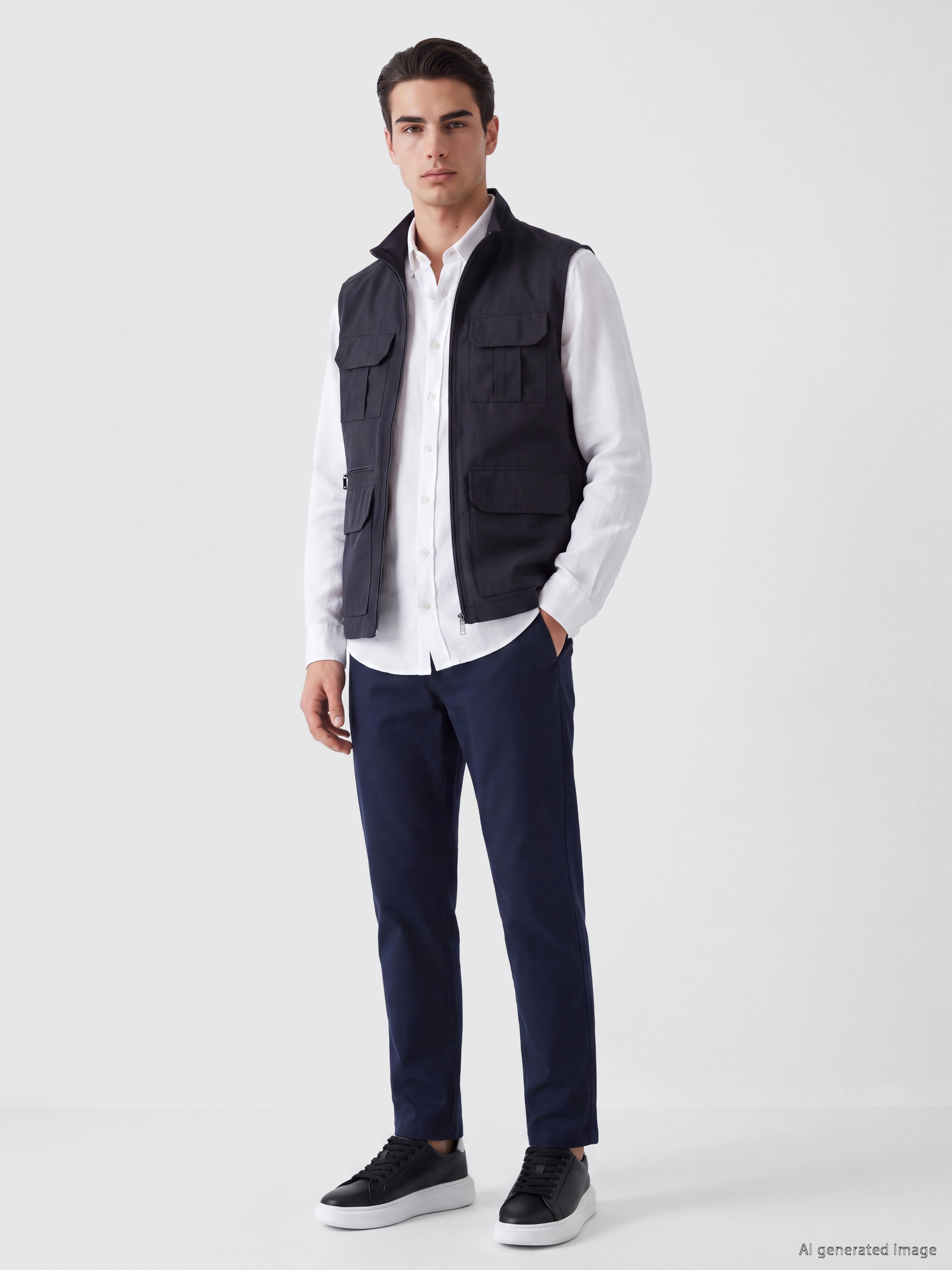 LCWAIKIKI Classic Regular Fit Dik Yaka Erkek Avcı Yeleği görsel 2