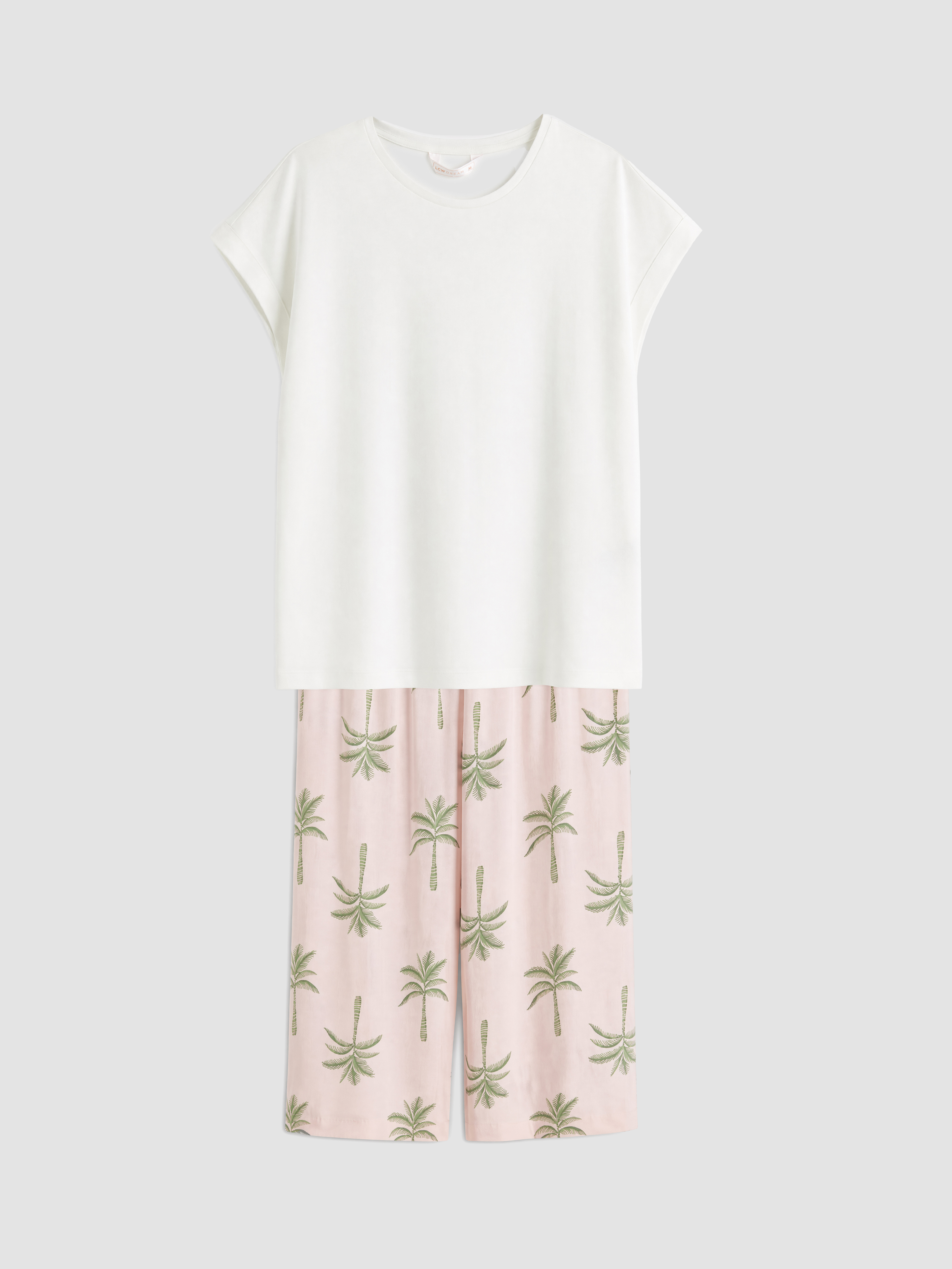 LCW DREAM Desenli Kadın Kaprili Pijama Takımı görsel 5