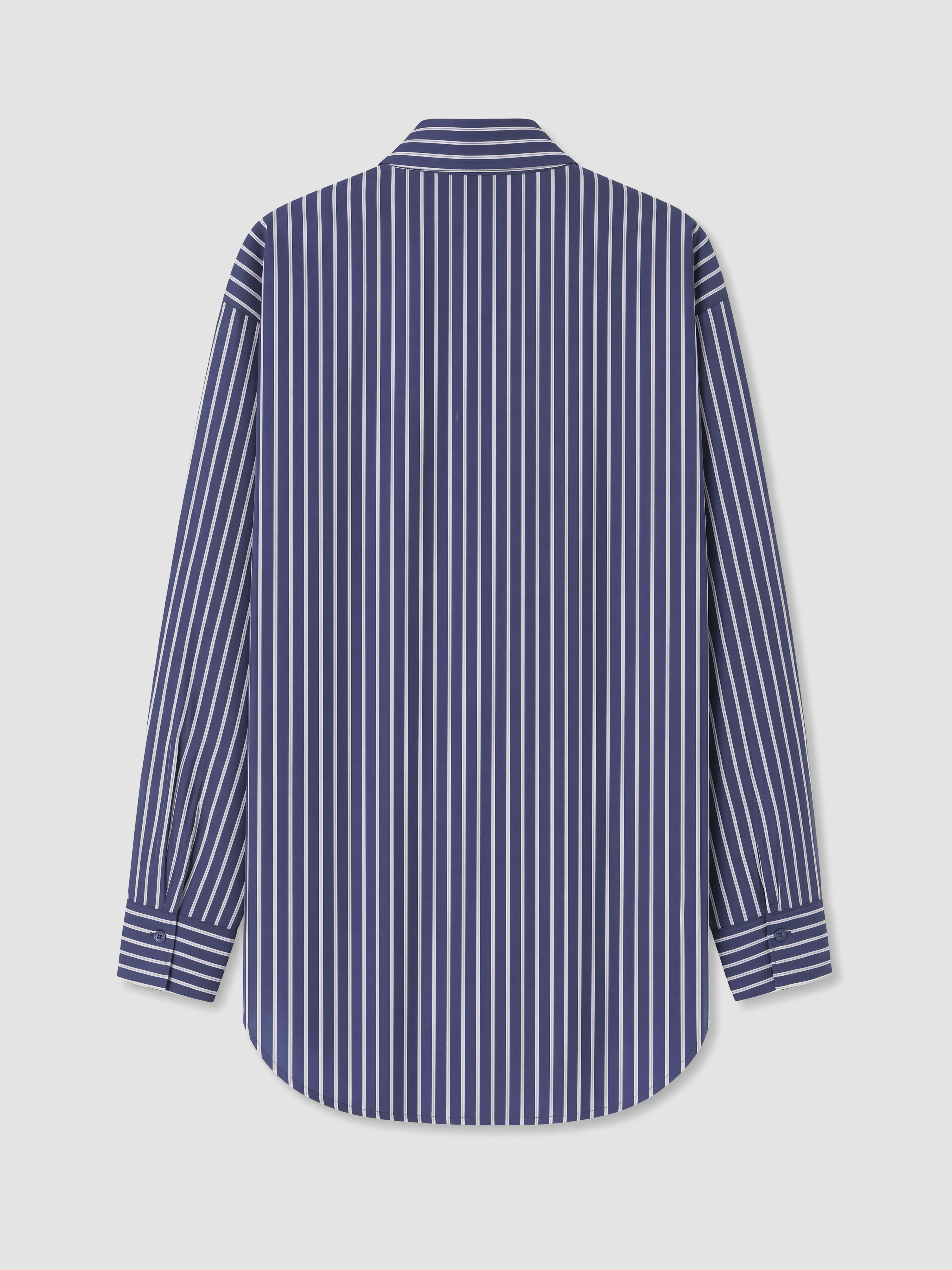 LCW Modest Çizgili Oversize Kadın Gömlek Tunik görsel 7