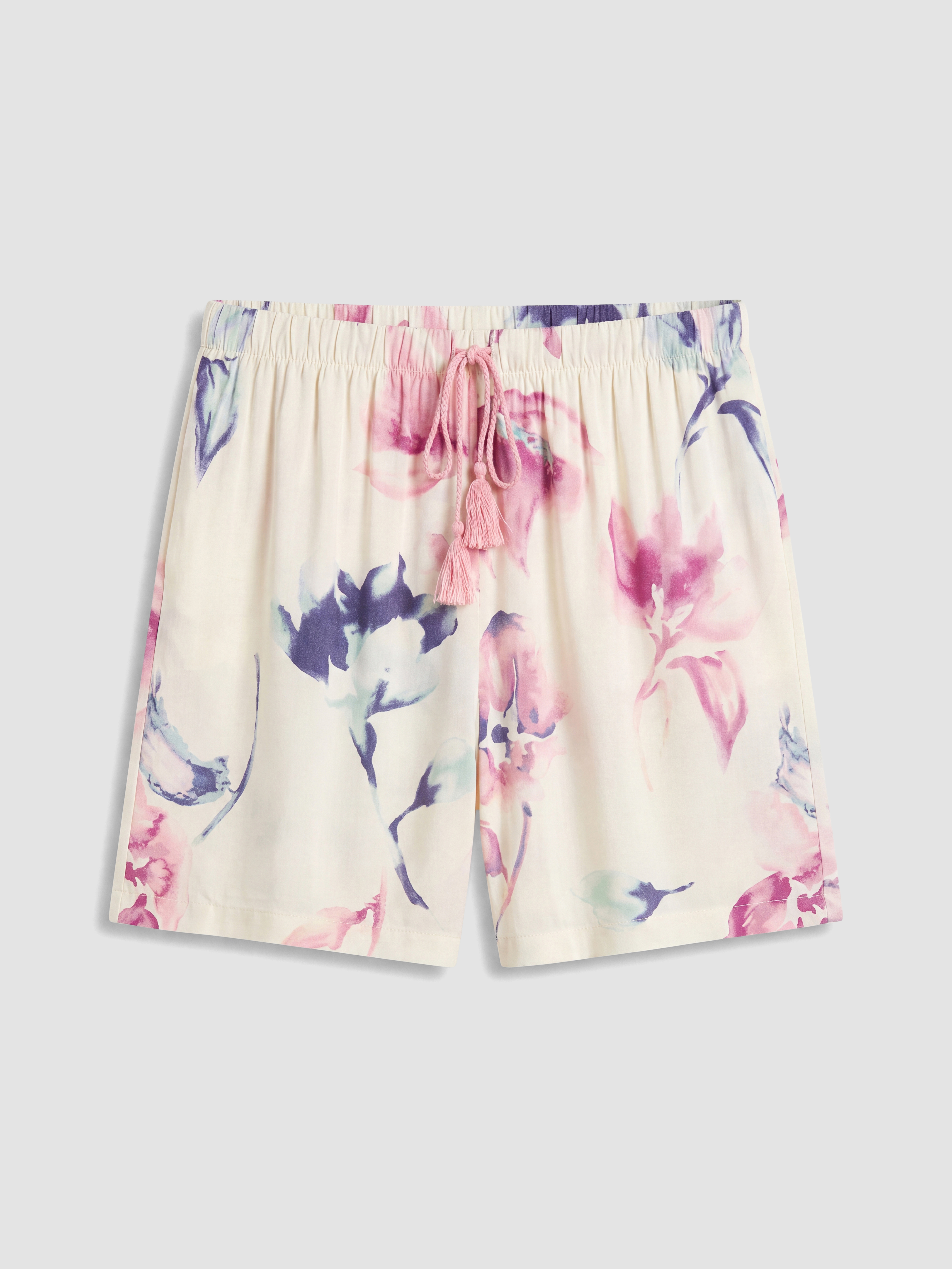 LCW DREAM Çiçekli %100 Pamuklu Kadın Şort Pijama Altı görsel 4