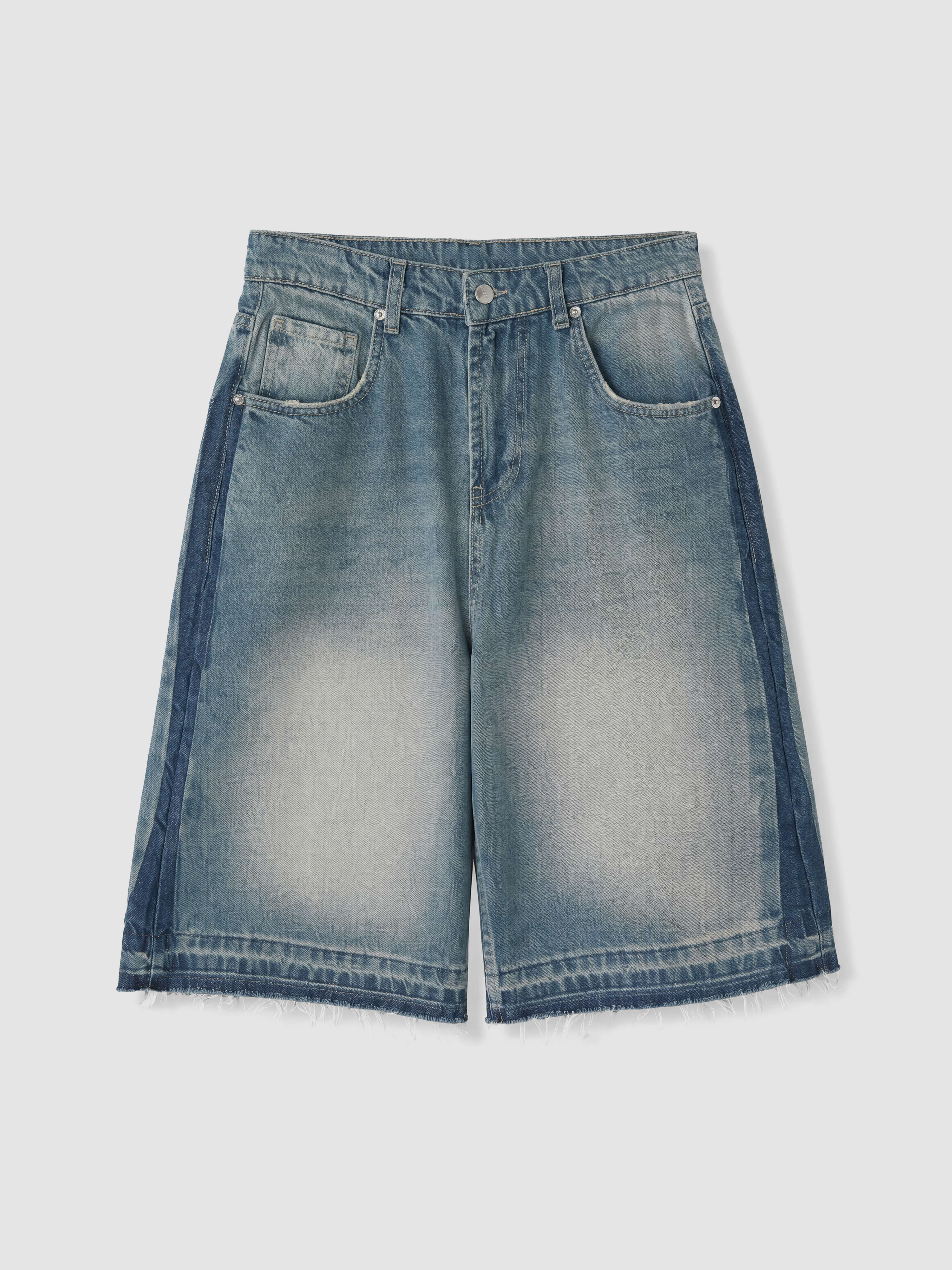 XSIDE Loose Fit Erkek Jean Şort görsel 5