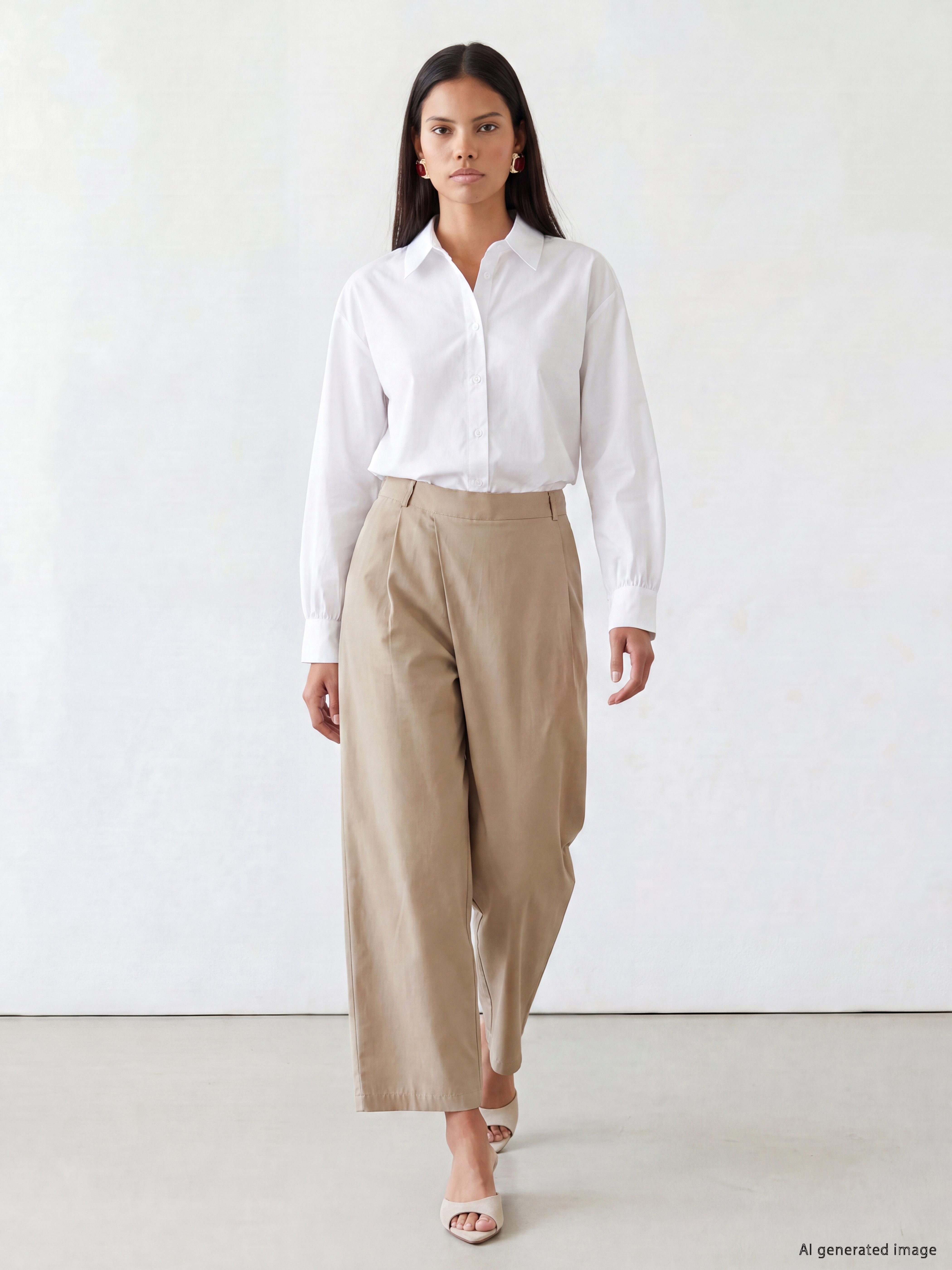 LCW Modest Regular Fit Asimetrik Dökümlü Kadın Pantolon