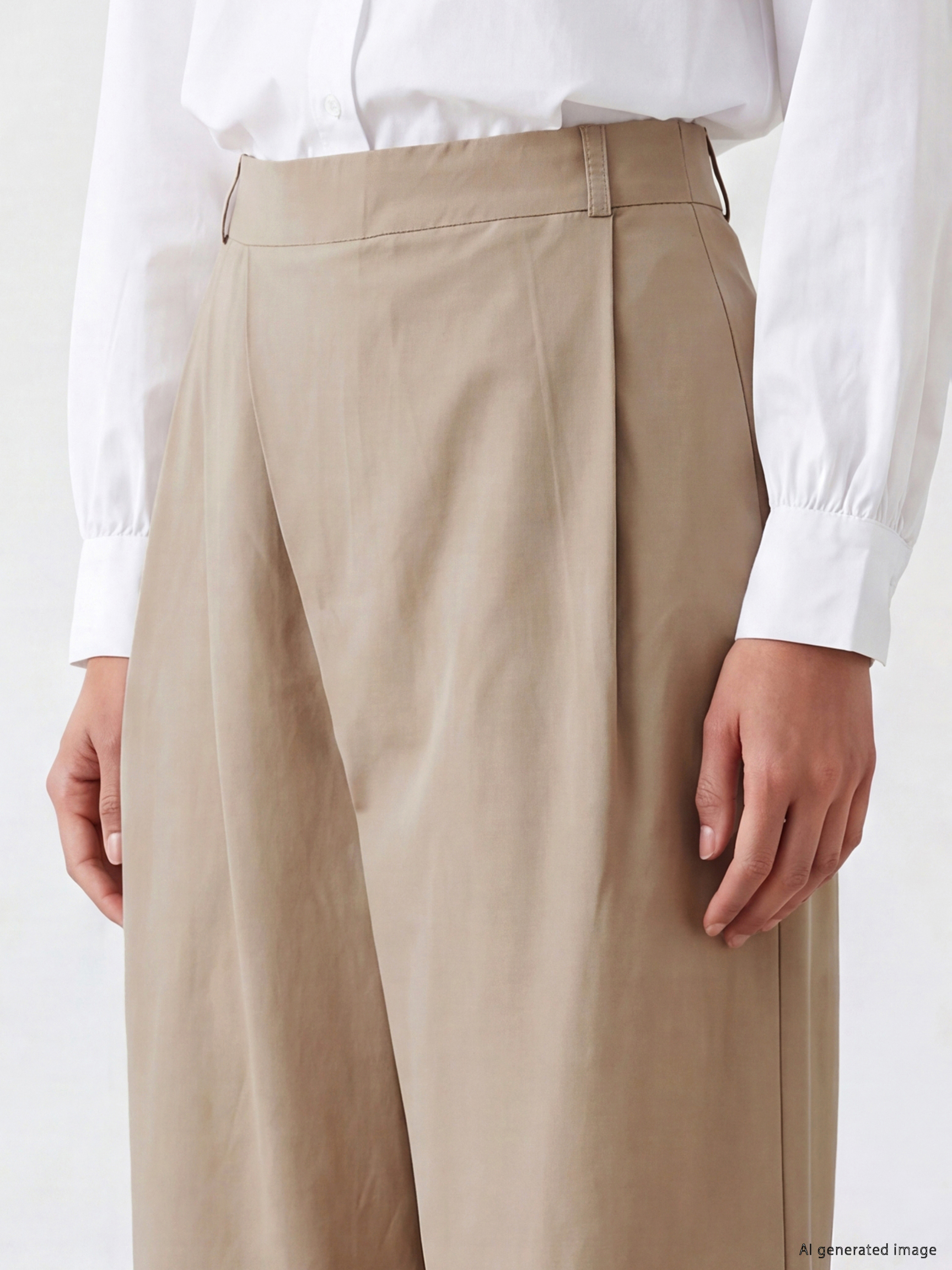LCW Modest Regular Fit Asimetrik Dökümlü Kadın Pantolon görsel 3