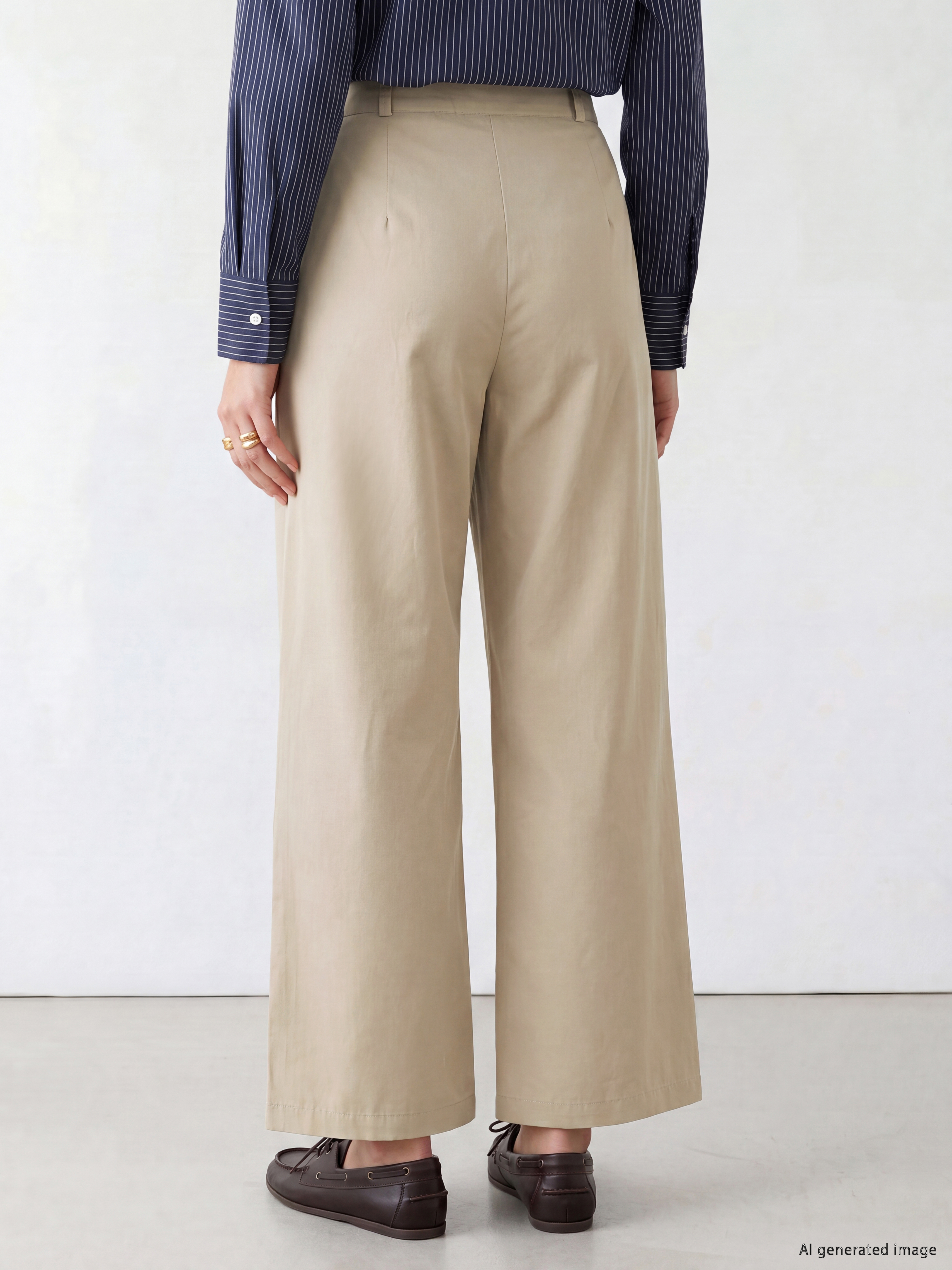 LCW Modest Regular Fit Asimetrik Dökümlü Kadın Pantolon görsel 3