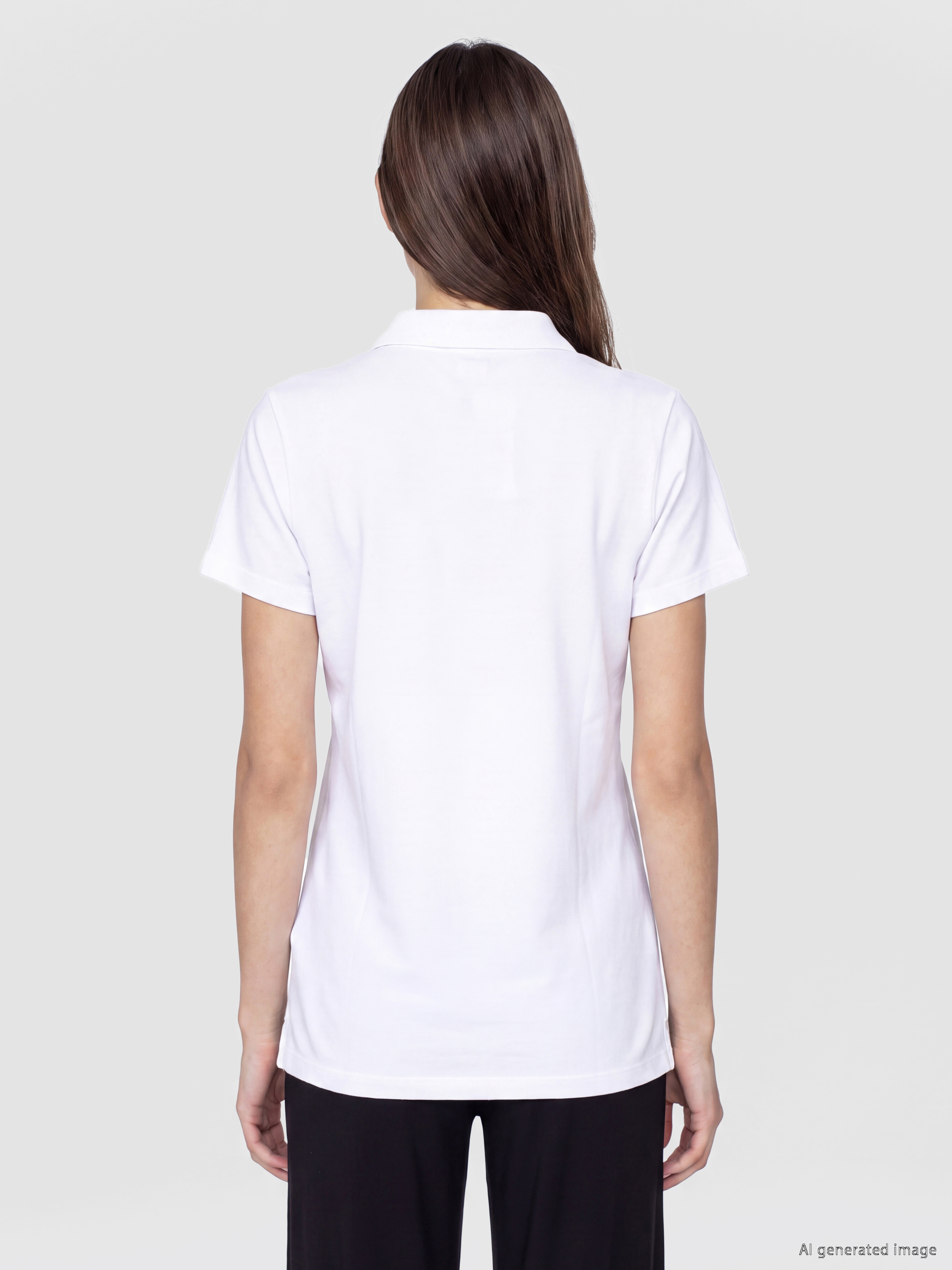 LCW Comfort Polo Yaka Kadın Pike Tişört görsel 4