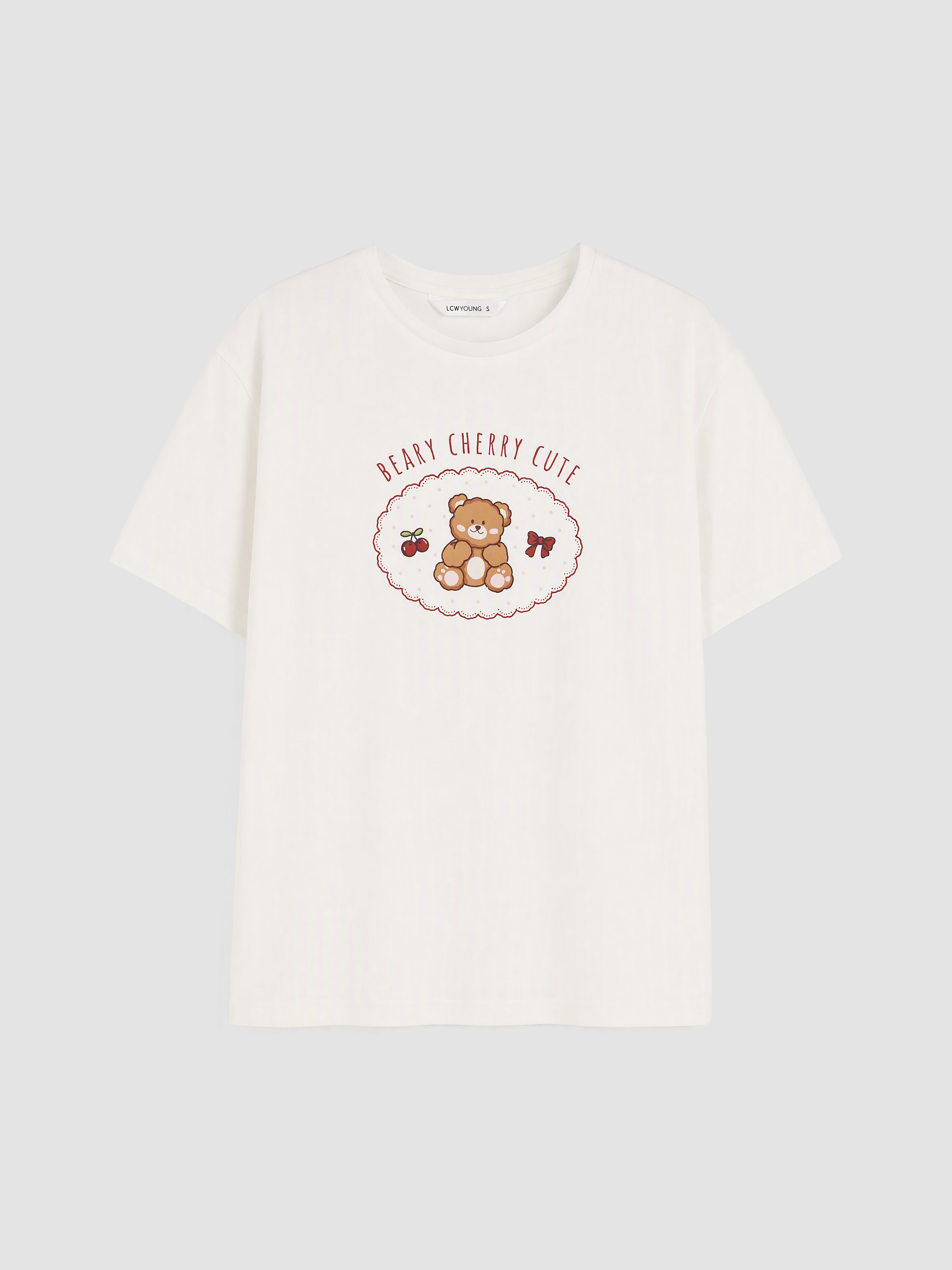LCW Young Bisiklet Yaka Baskılı Kadın Pijama Takım görsel 7
