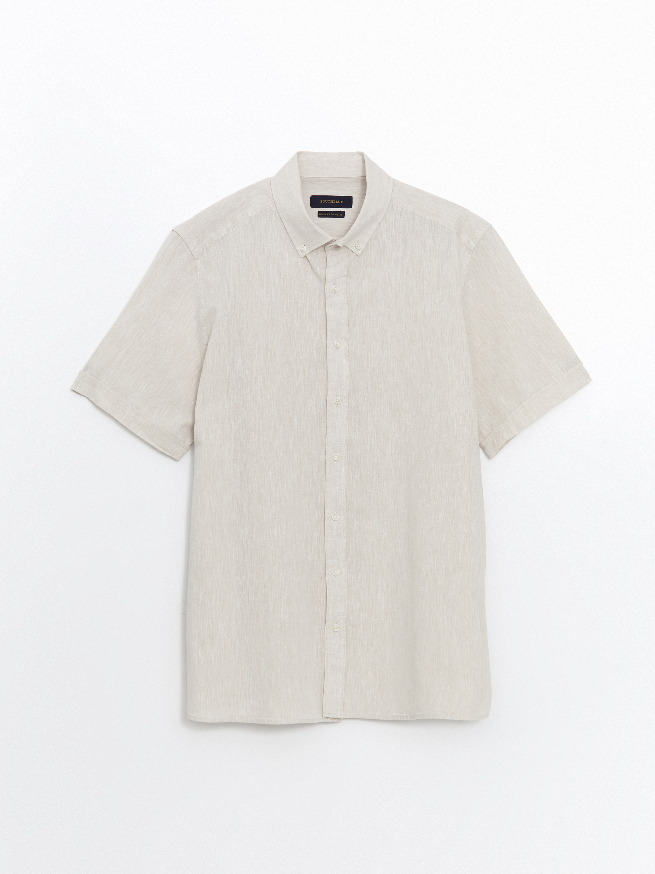 SOUTHBLUE Regular Fit Keten Karışımlı Erkek Gömlek görsel 7