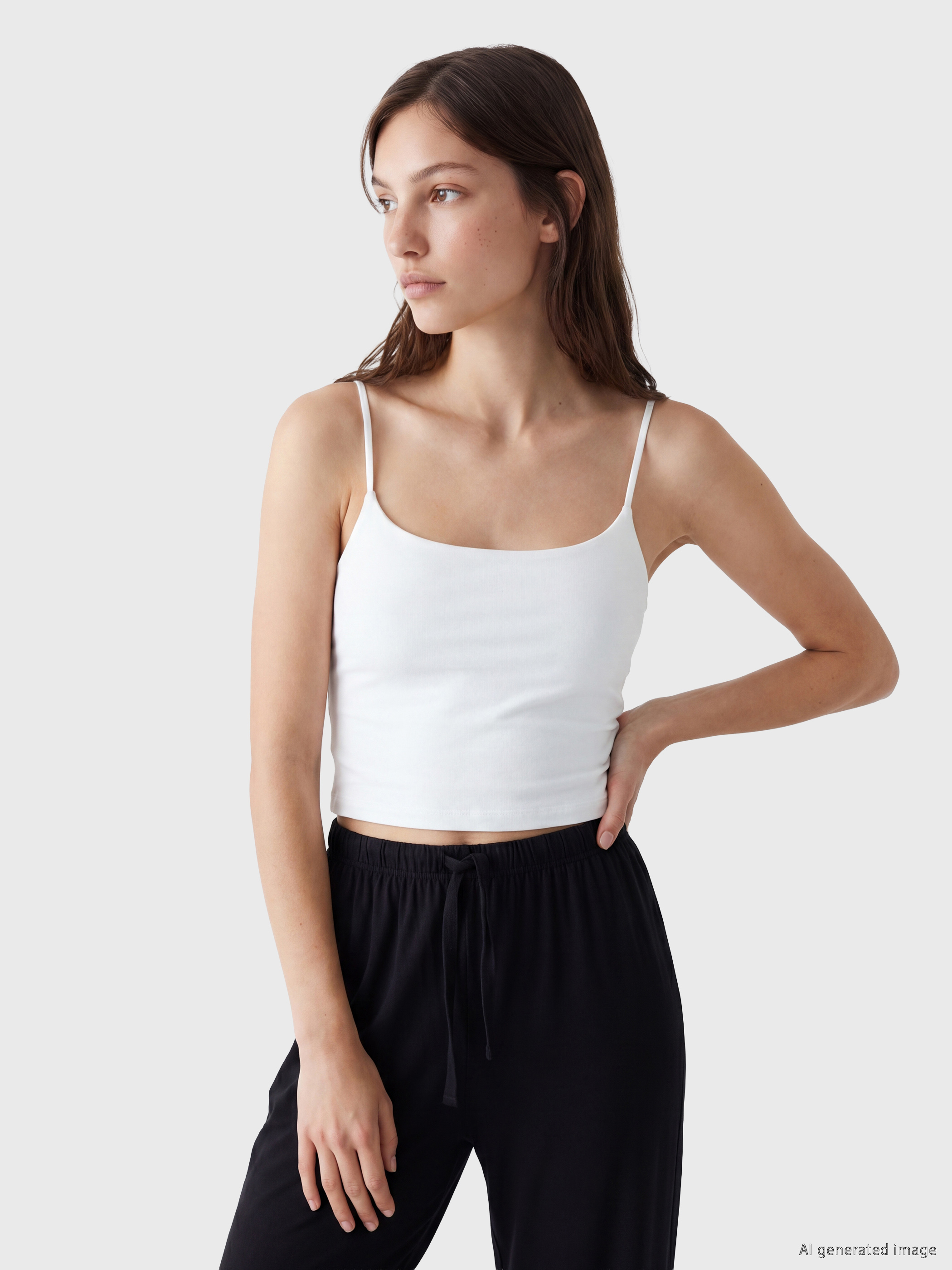 LCW DREAM U Yaka İp Askılı Kadın Crop Atlet