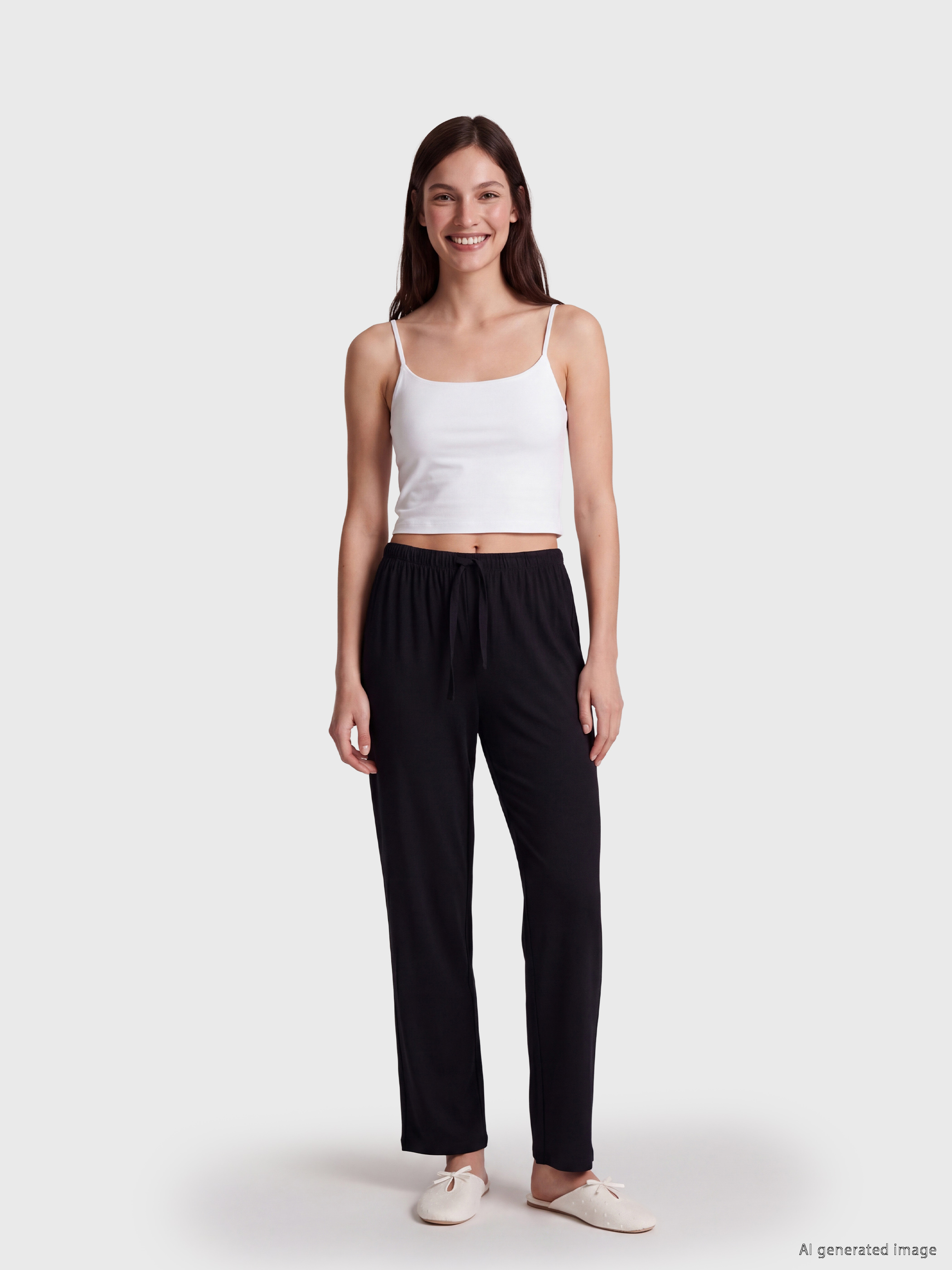 LCW DREAM U Yaka İp Askılı Kadın Crop Atlet görsel 2