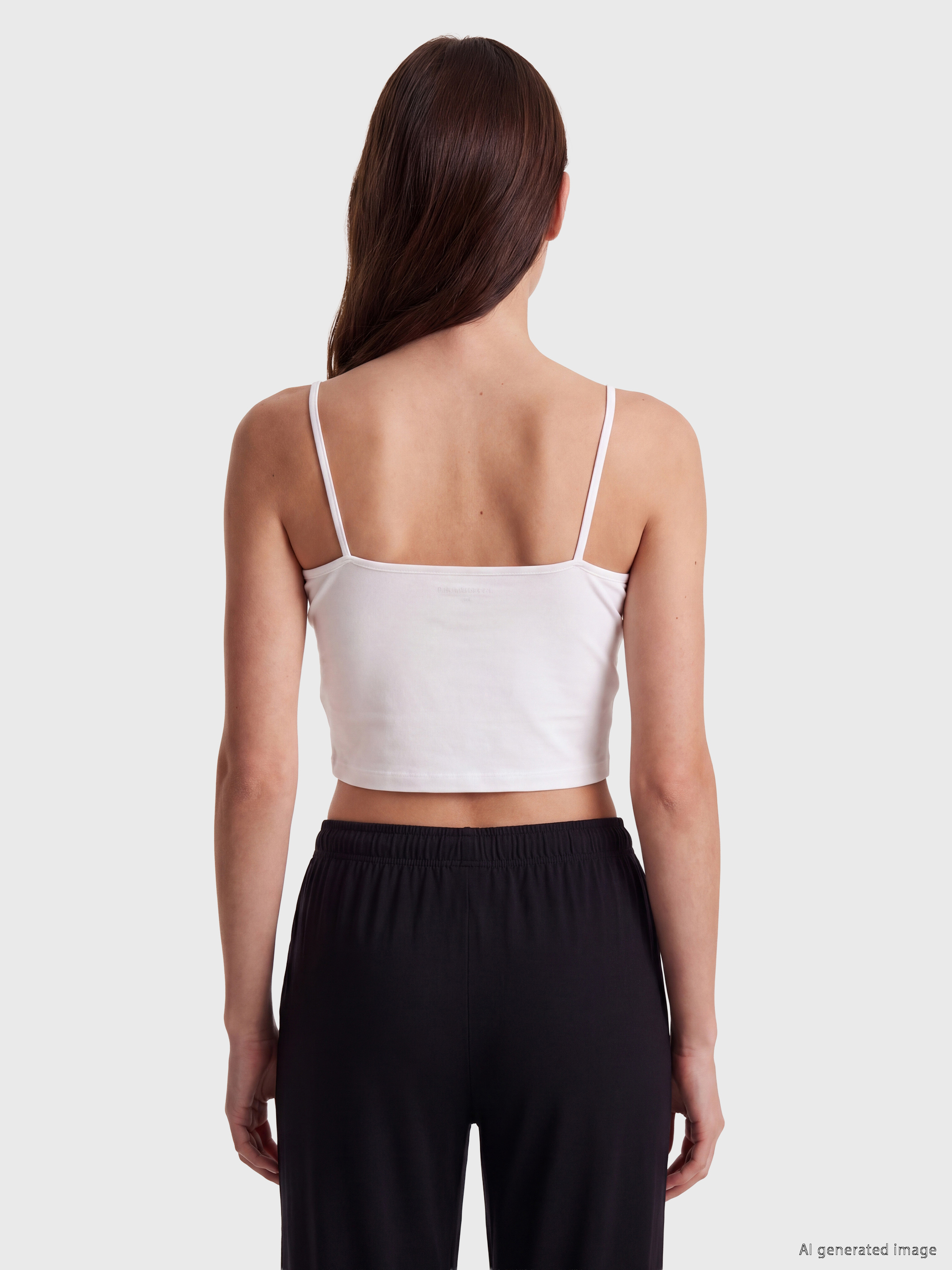 LCW DREAM U Yaka İp Askılı Kadın Crop Atlet görsel 4