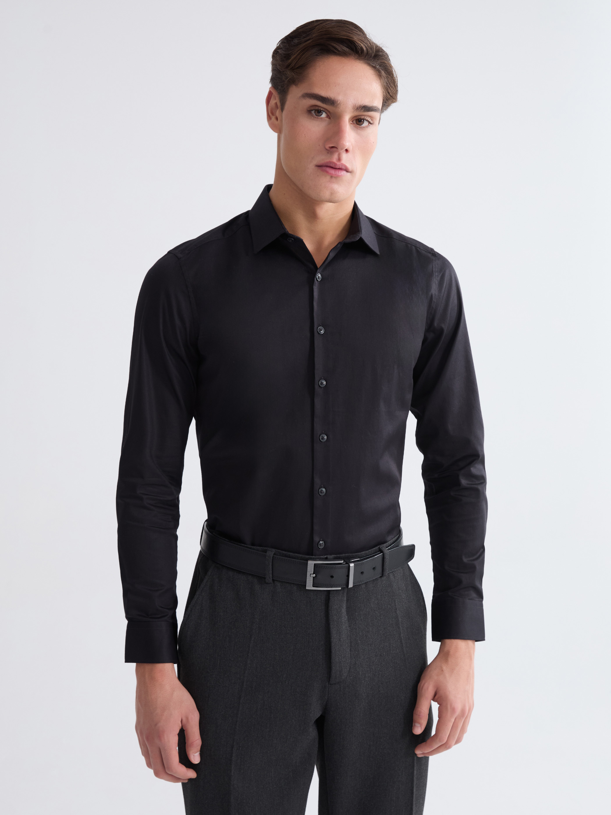 LCW BUSINESS Slim Fit Gabardin Erkek Gömlek görsel 2
