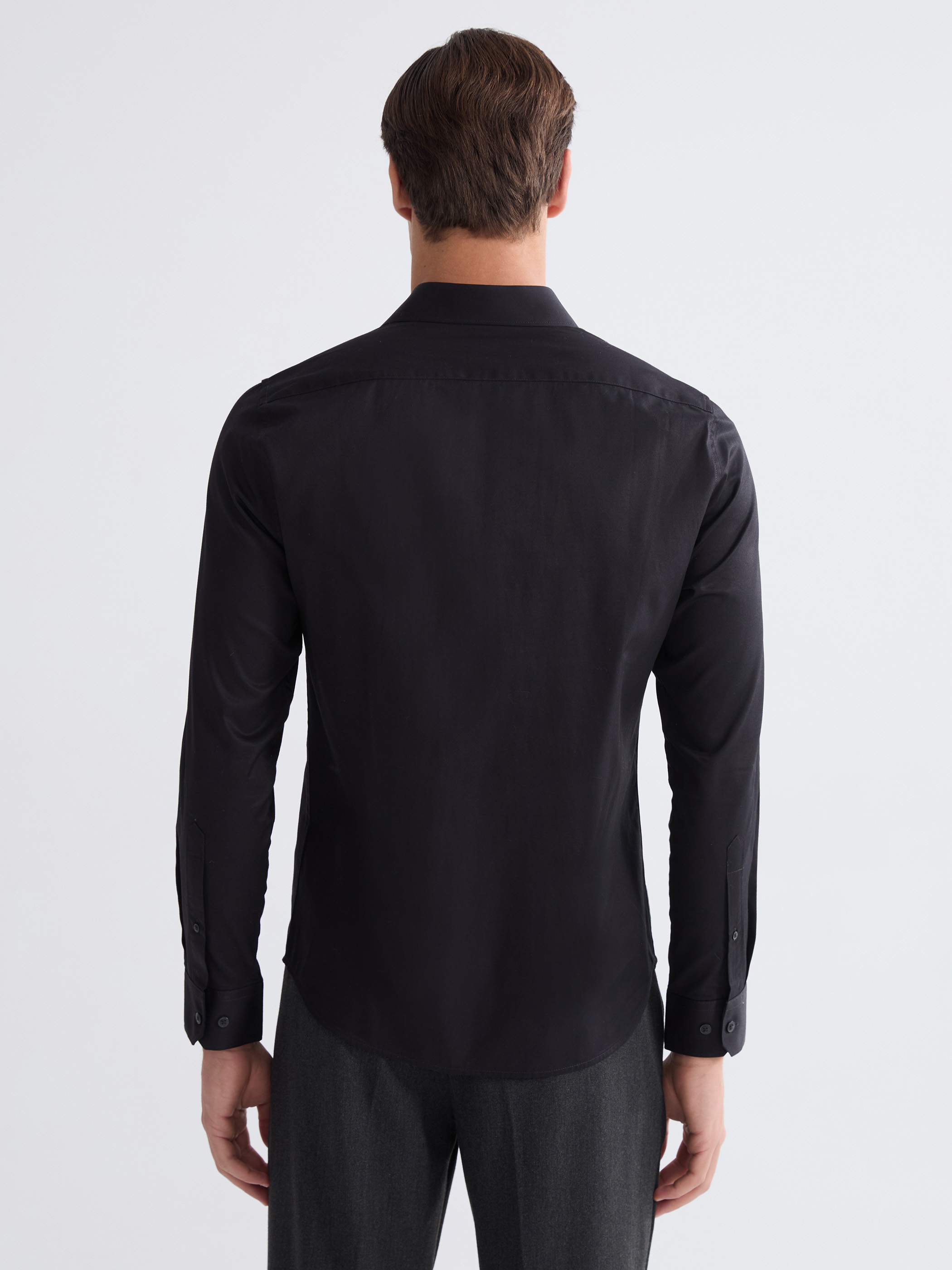 LCW BUSINESS Slim Fit Gabardin Erkek Gömlek görsel 8