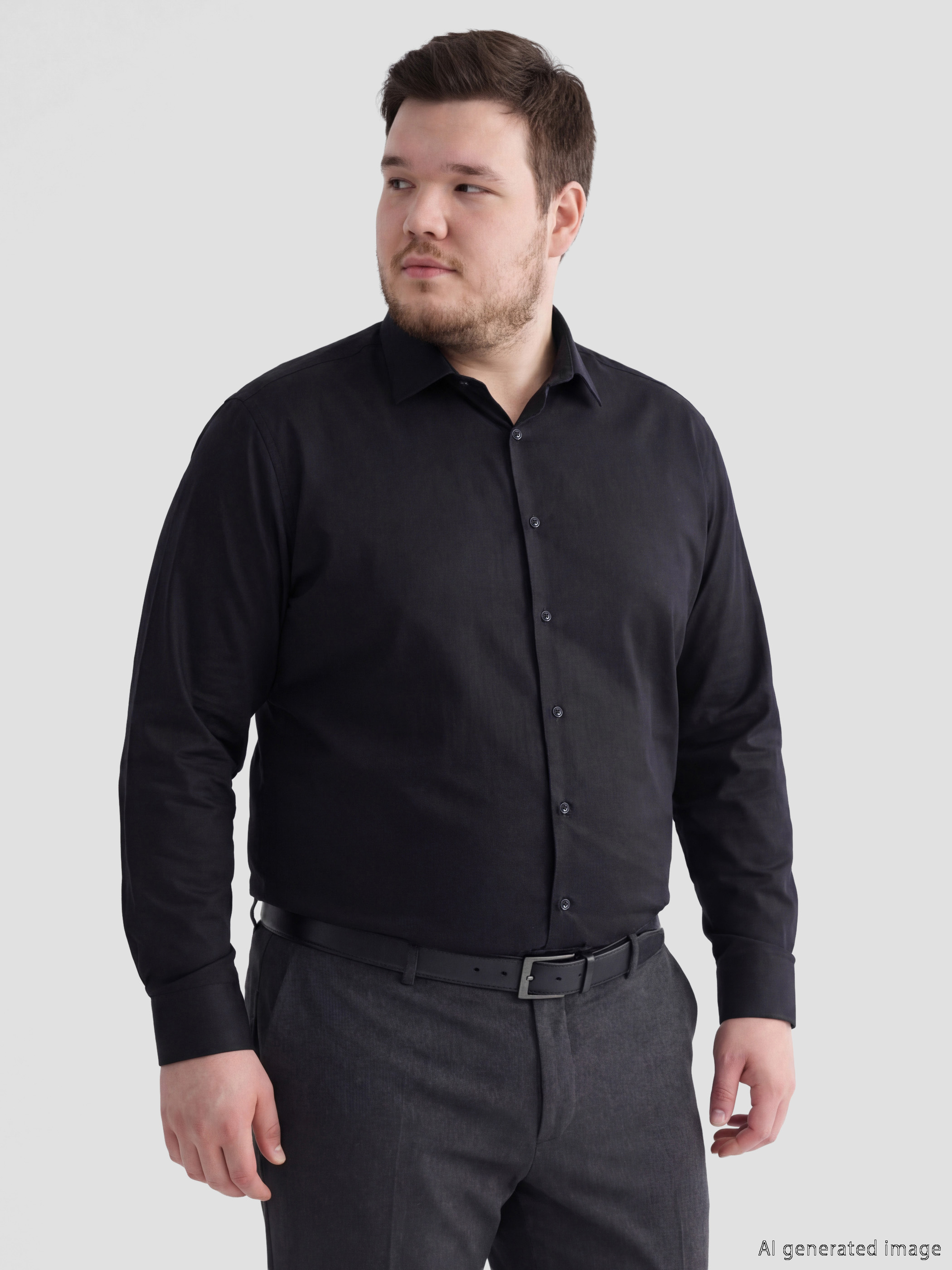 LCW BUSINESS Slim Fit Gabardin Erkek Gömlek görsel 3