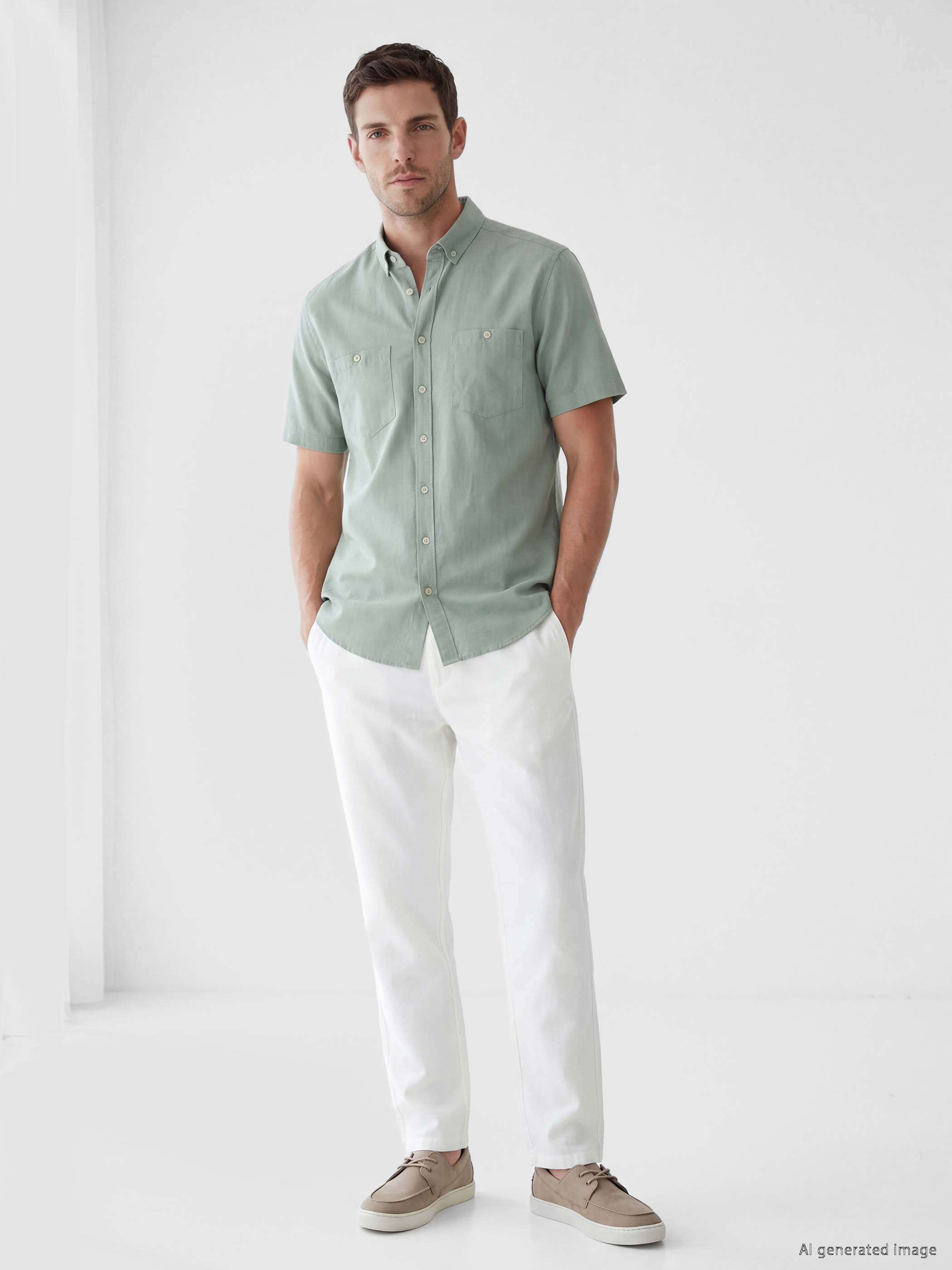 LCWAIKIKI Classic Regular Fit Poplin Erkek Gömlek görsel 2
