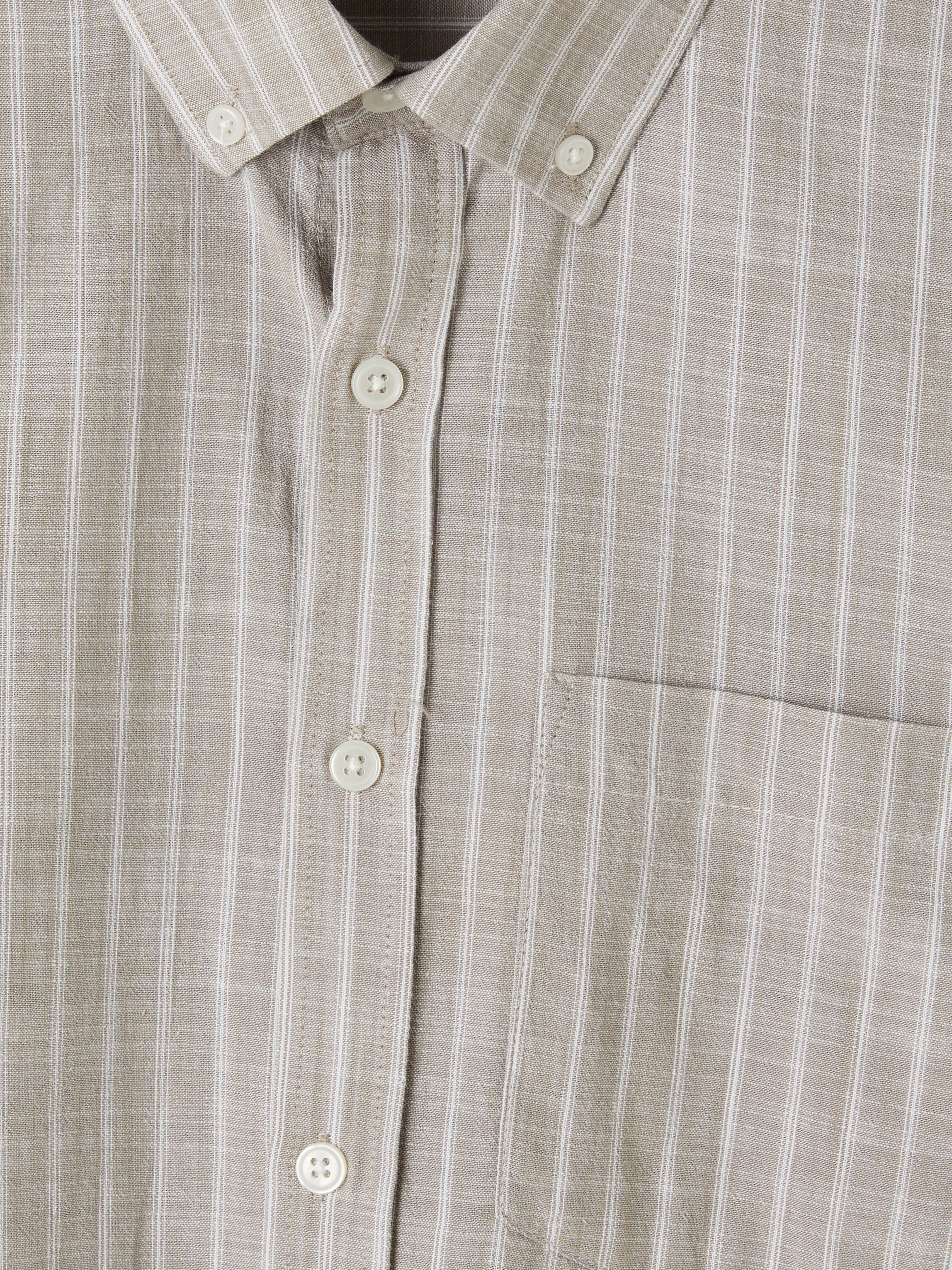 LCWAIKIKI Classic Regular Fit Çizgili Poplin Erkek Gömlek görsel 5
