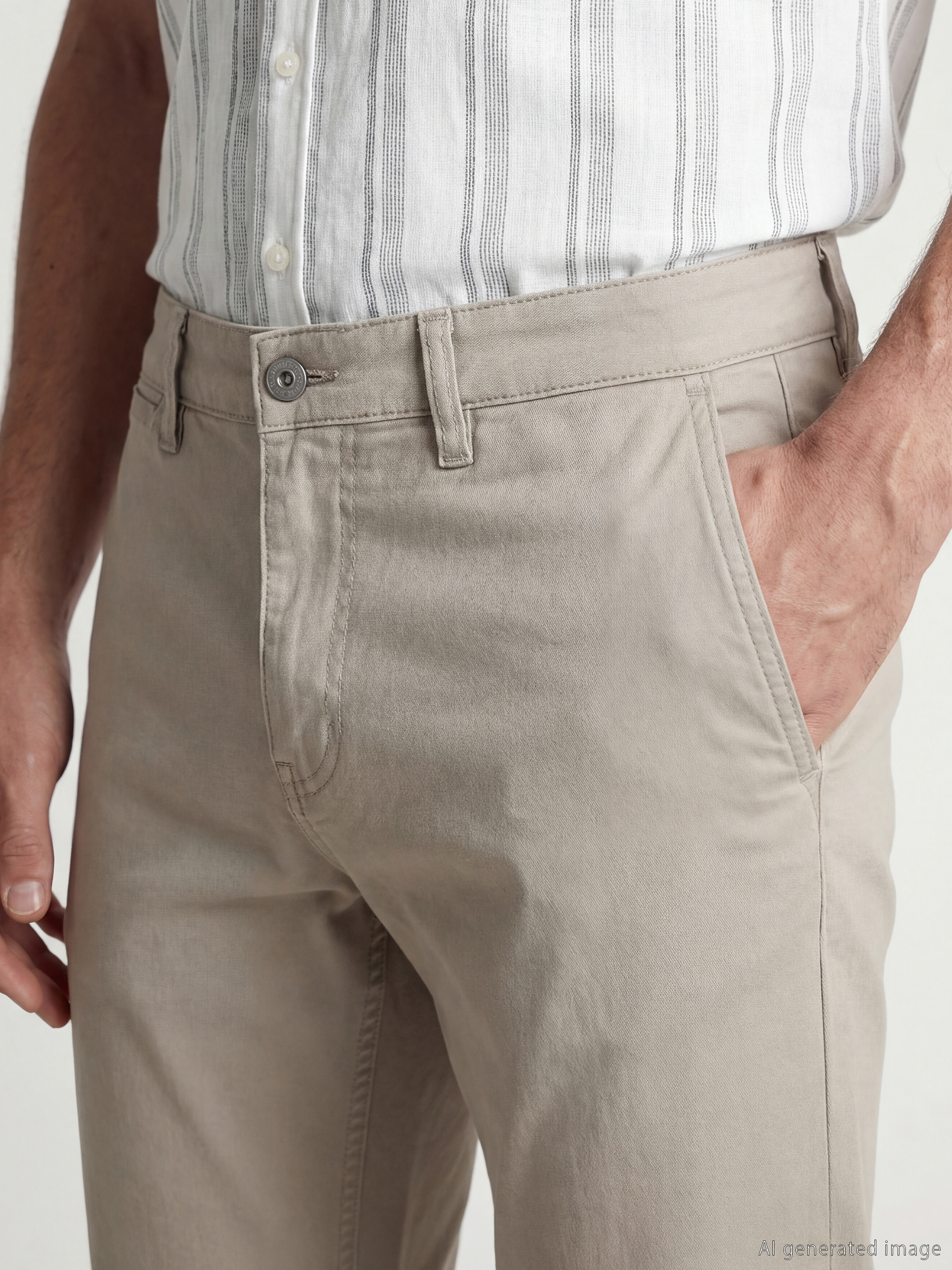 LCWAIKIKI Classic Dar Kalıp Gabardin Erkek Chino Pantolon görsel 3