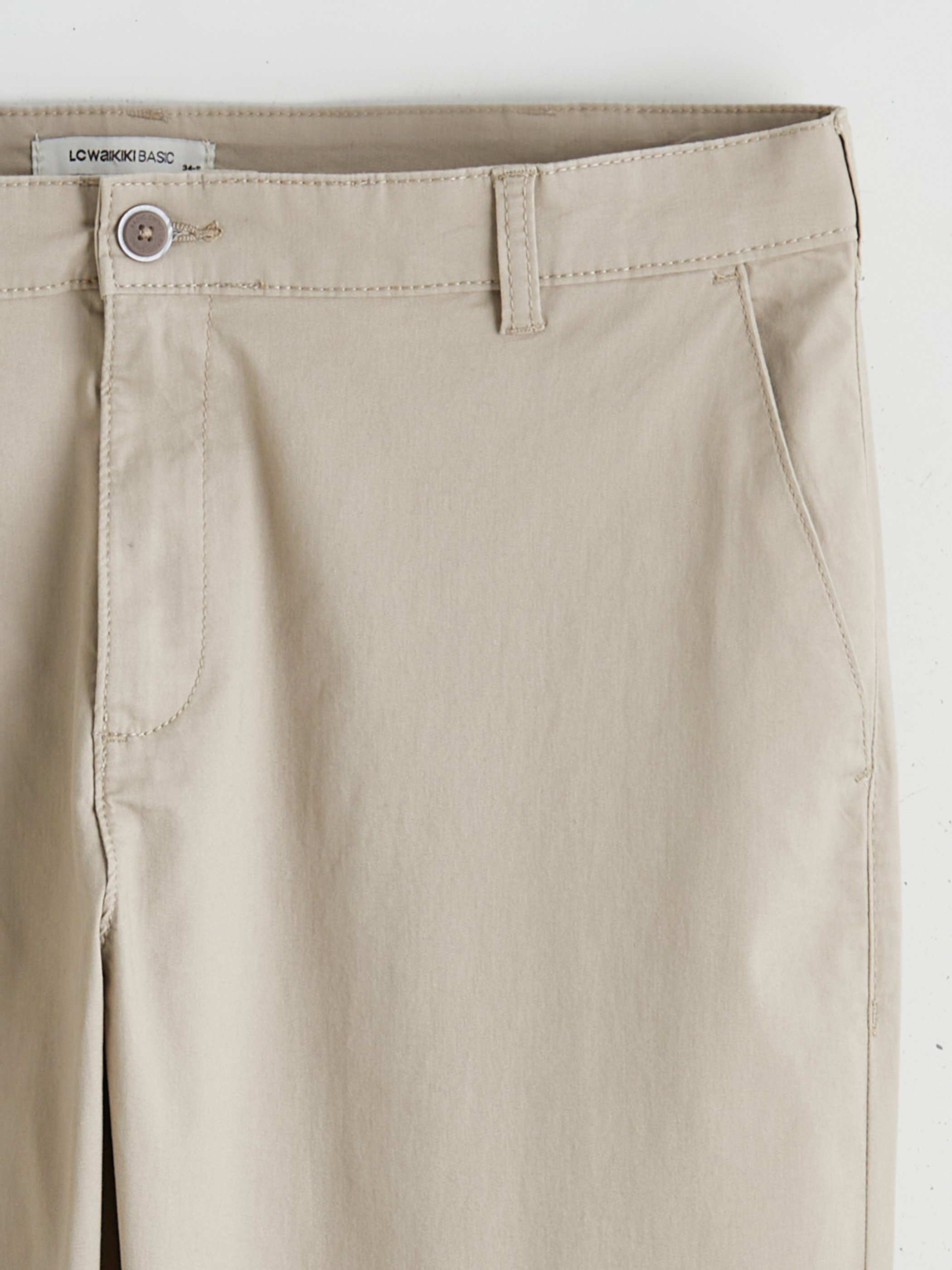LCWAIKIKI Classic Slim Fit Gabardin Erkek Chino Pantolon görsel 7