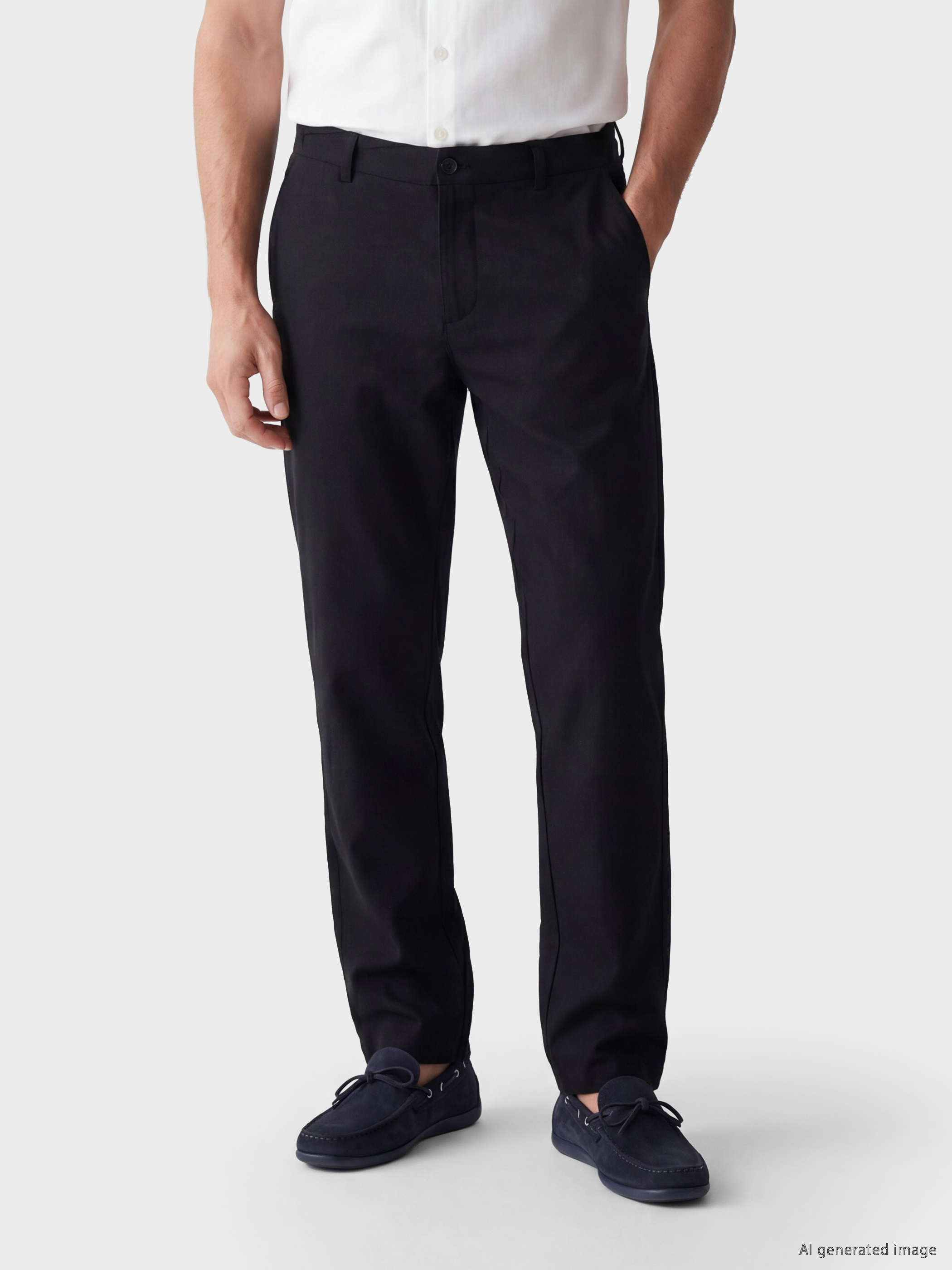 LCWAIKIKI Classic Regular Fit Keten Karışımlı Erkek Chino Pantolon görsel 2