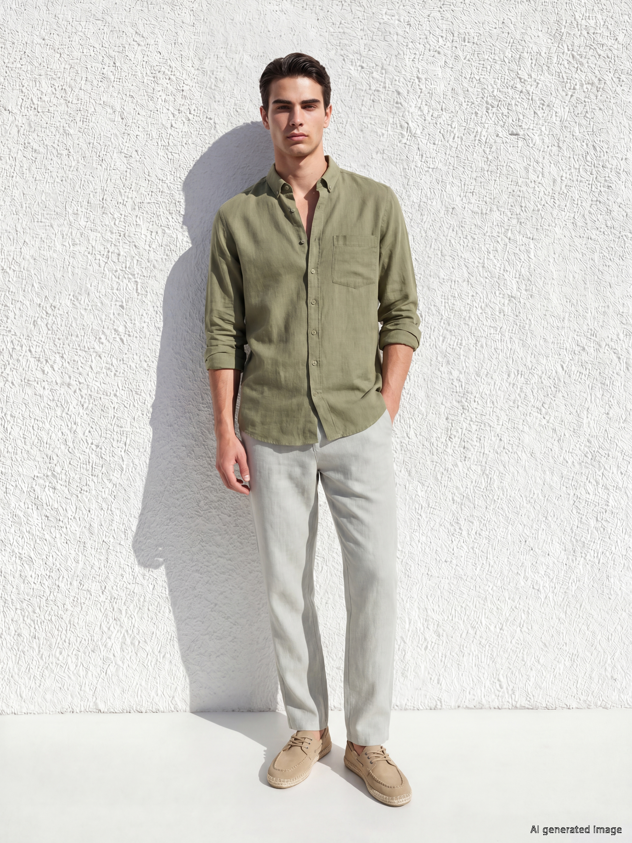 LCWAIKIKI Classic Regular Fit Keten Karışımlı Erkek Chino Pantolon