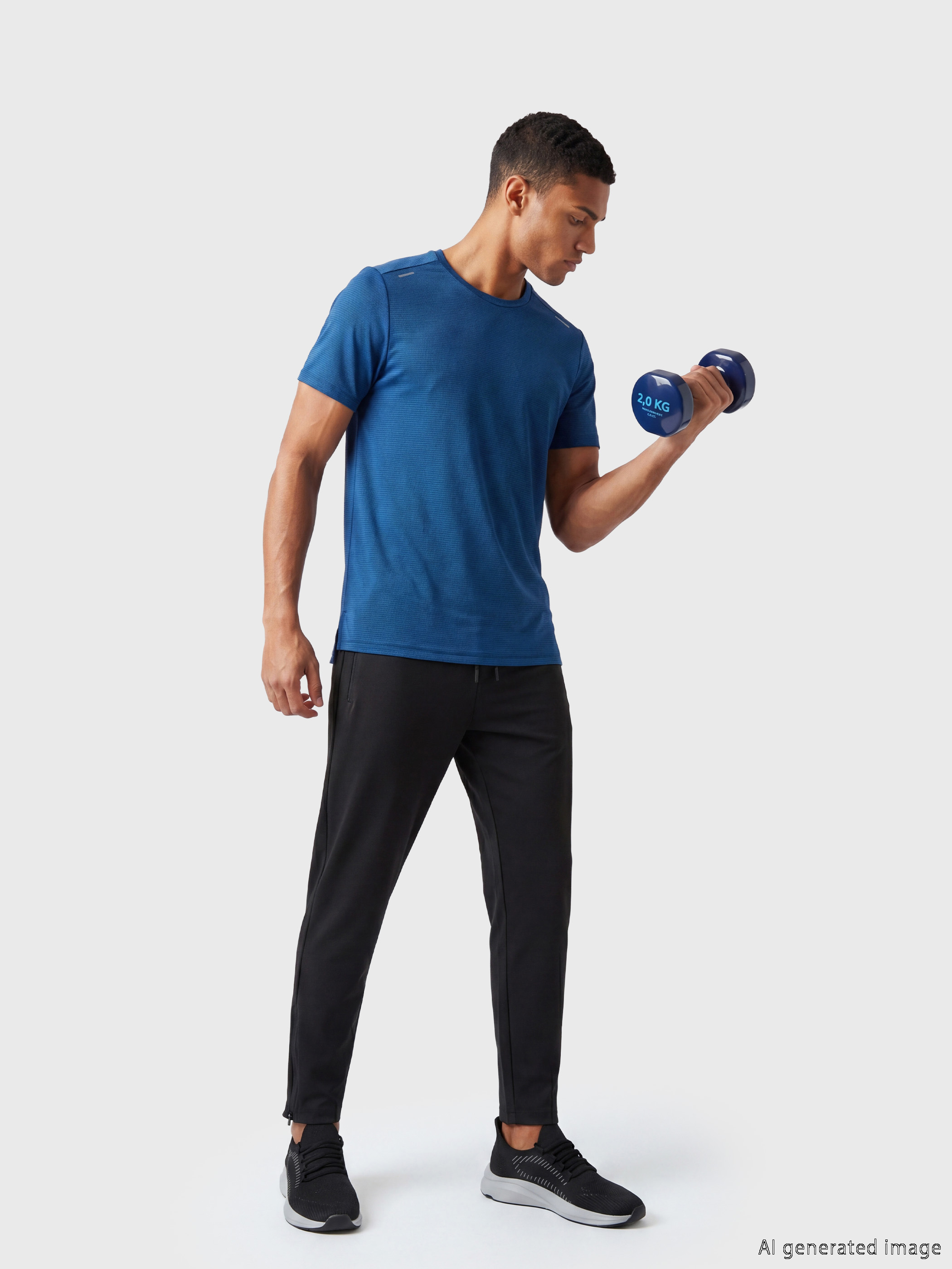 XSIDE ACTIVE Bisiklet Yaka Erkek Spor Tişört görsel 2