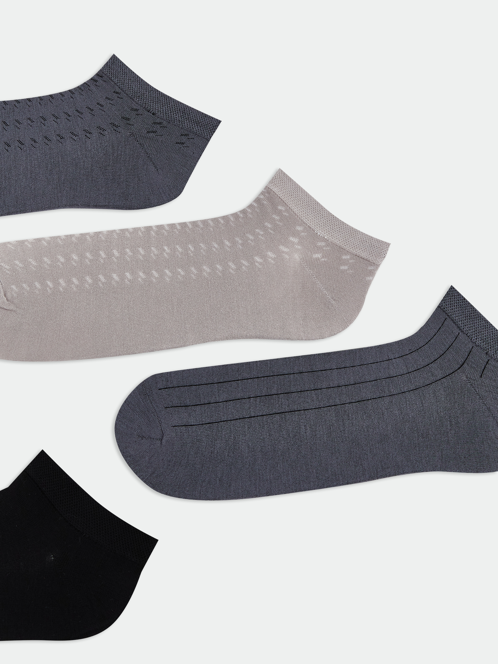 LCW ACCESSORIES Erkek Bambu Patik Çorap 5'li görsel 2