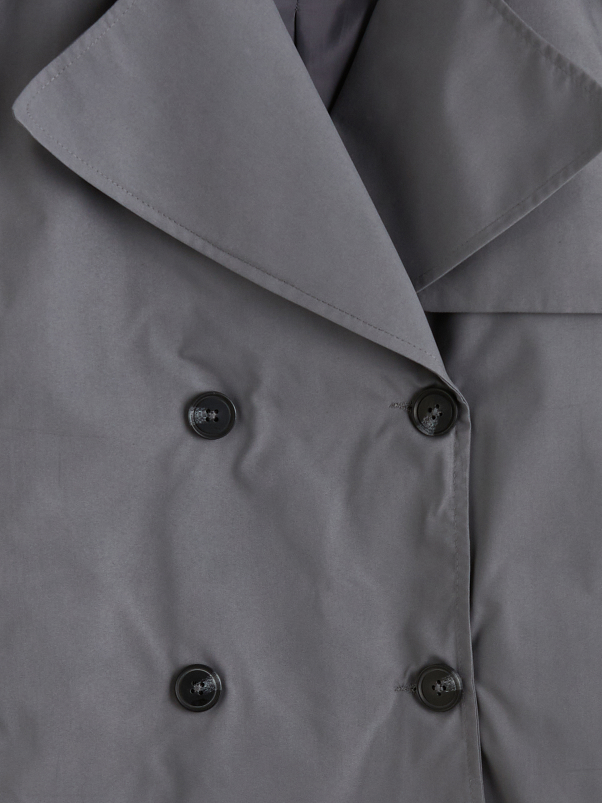 LCWAIKIKI Classic Kruvaze Yaka Oversize Kadın Trençkot görsel 8