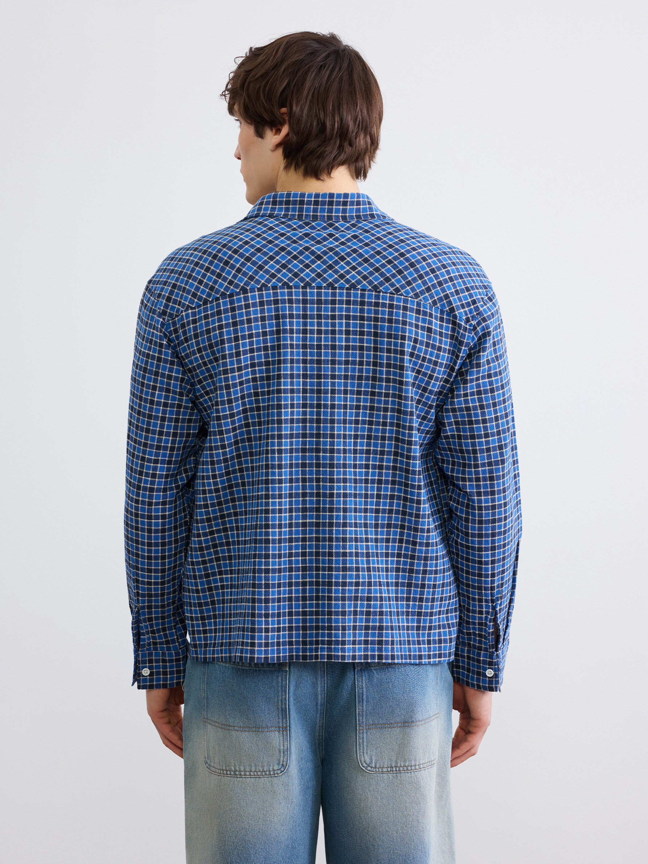 XSIDE Loose Fit Ekose Erkek Gömlek görsel 7