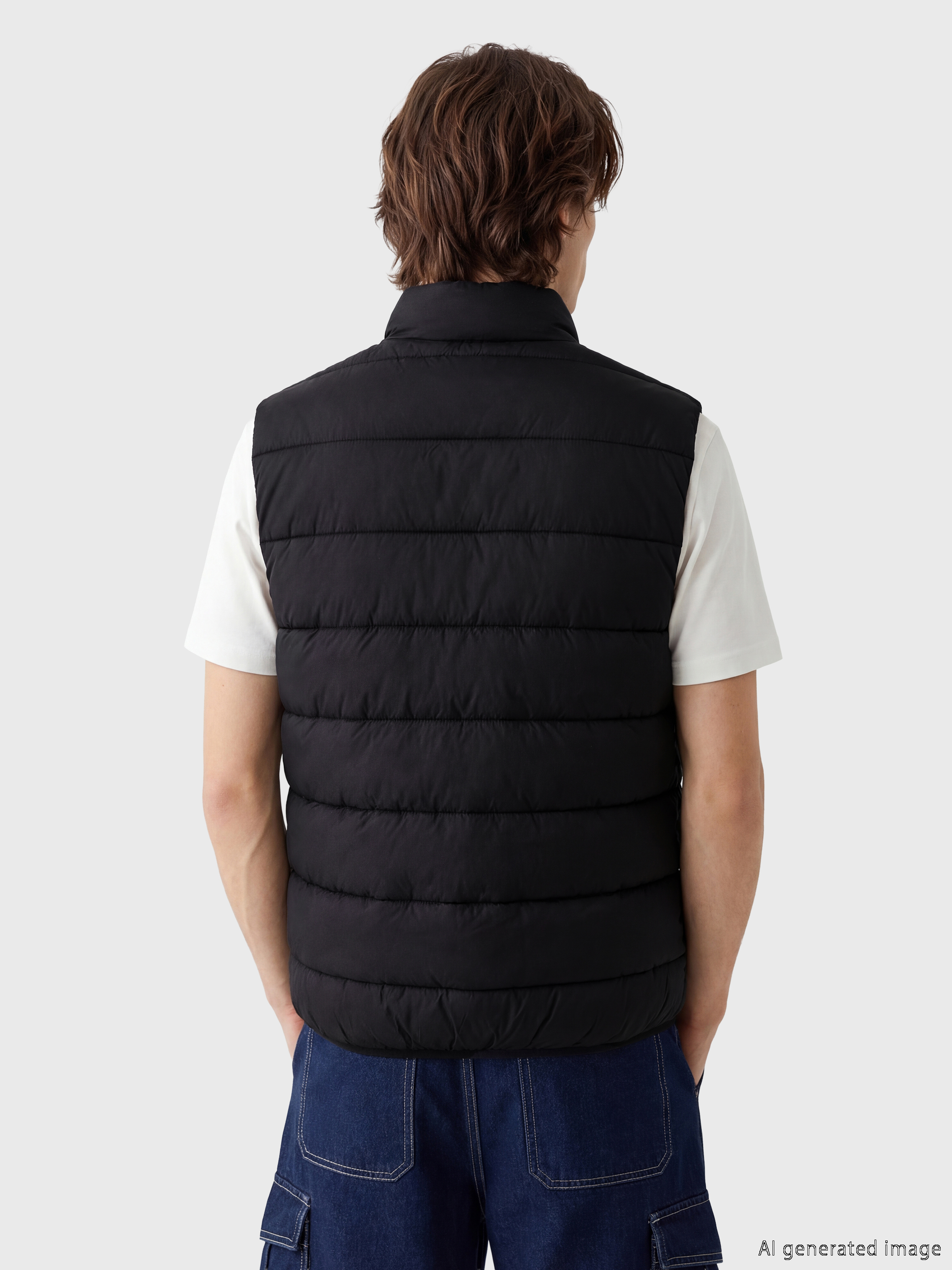XSIDE Slim Fit Dik Yaka Erkek Şişme Yelek görsel 3