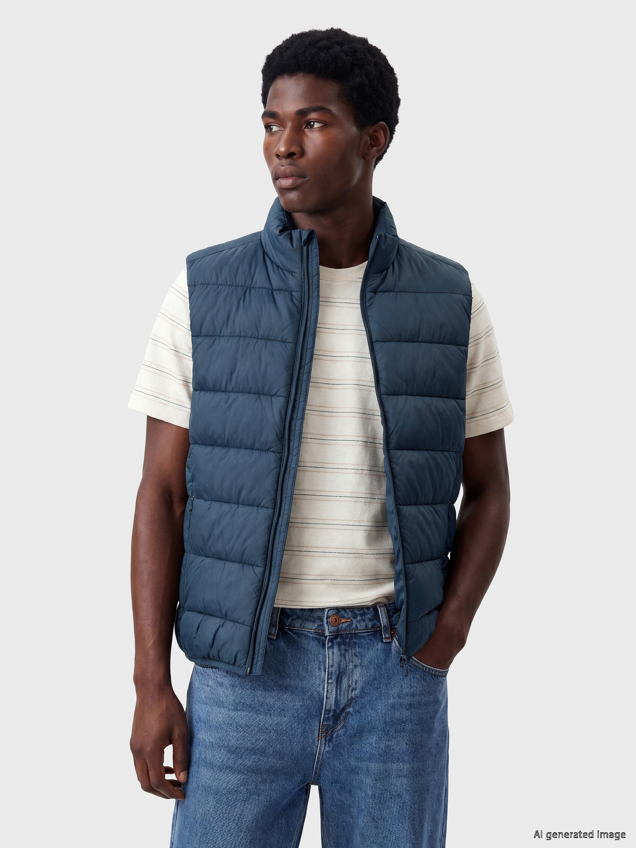XSIDE Slim Fit Dik Yaka Erkek Şişme Yelek