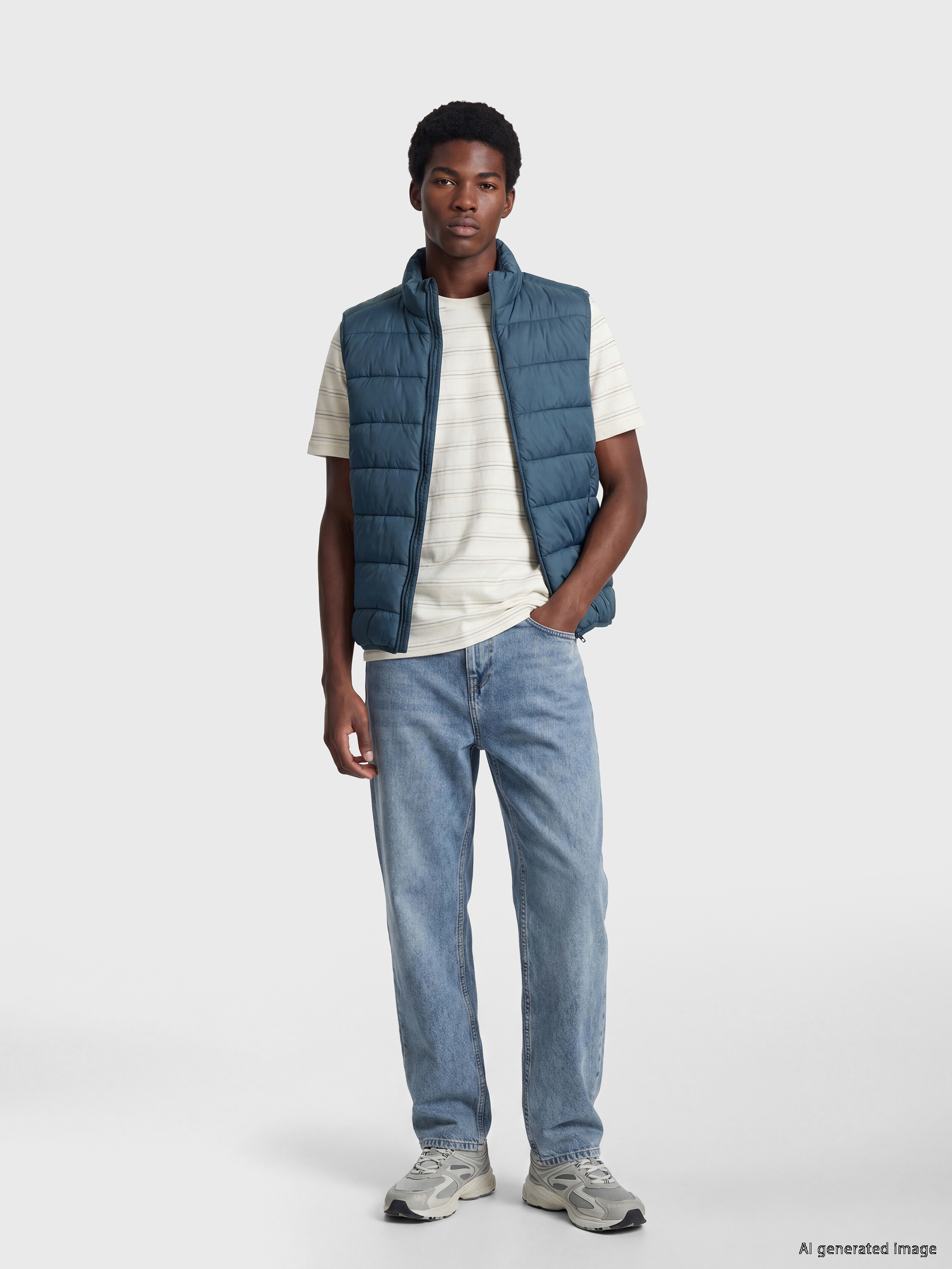 XSIDE Slim Fit Dik Yaka Erkek Şişme Yelek görsel 2