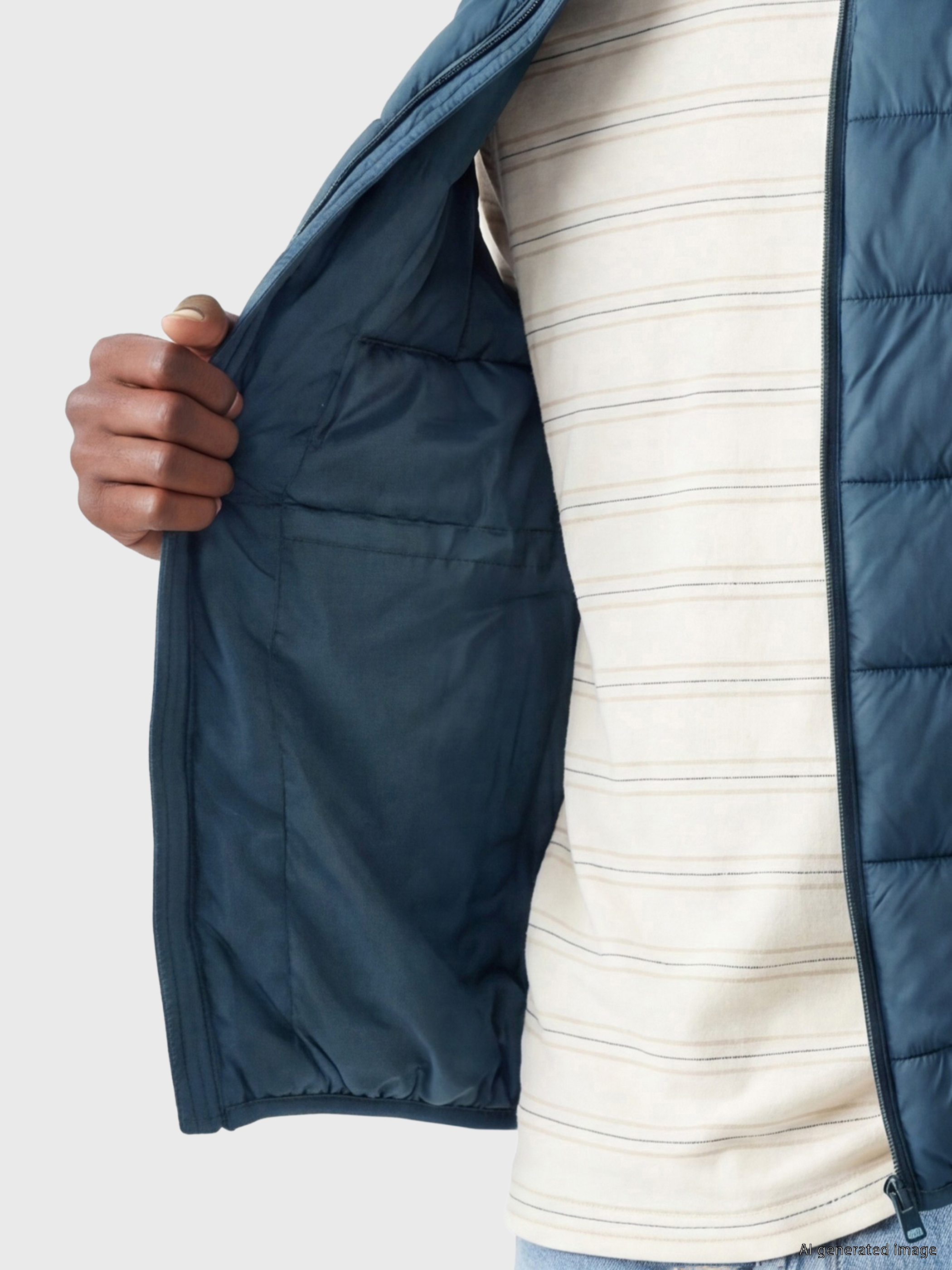 XSIDE Slim Fit Dik Yaka Erkek Şişme Yelek görsel 4