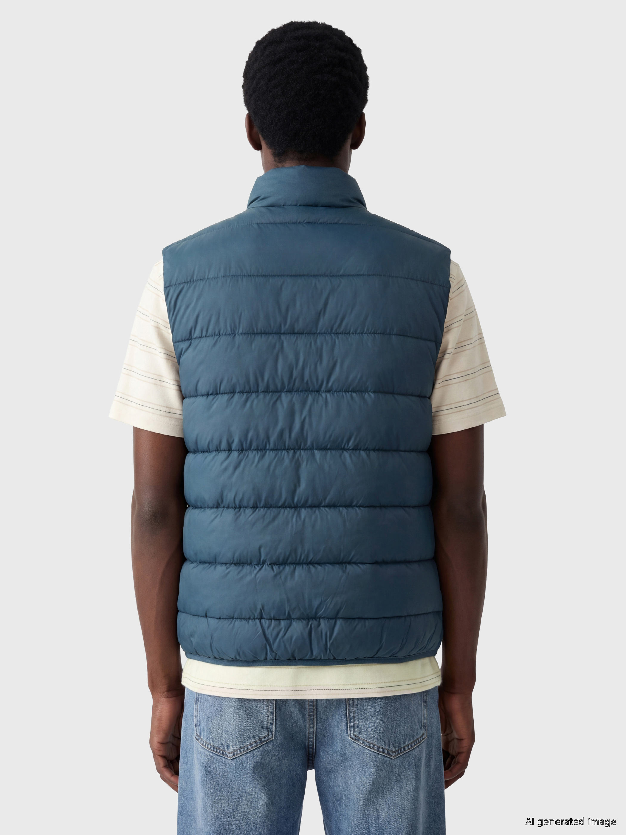 XSIDE Slim Fit Dik Yaka Erkek Şişme Yelek görsel 5