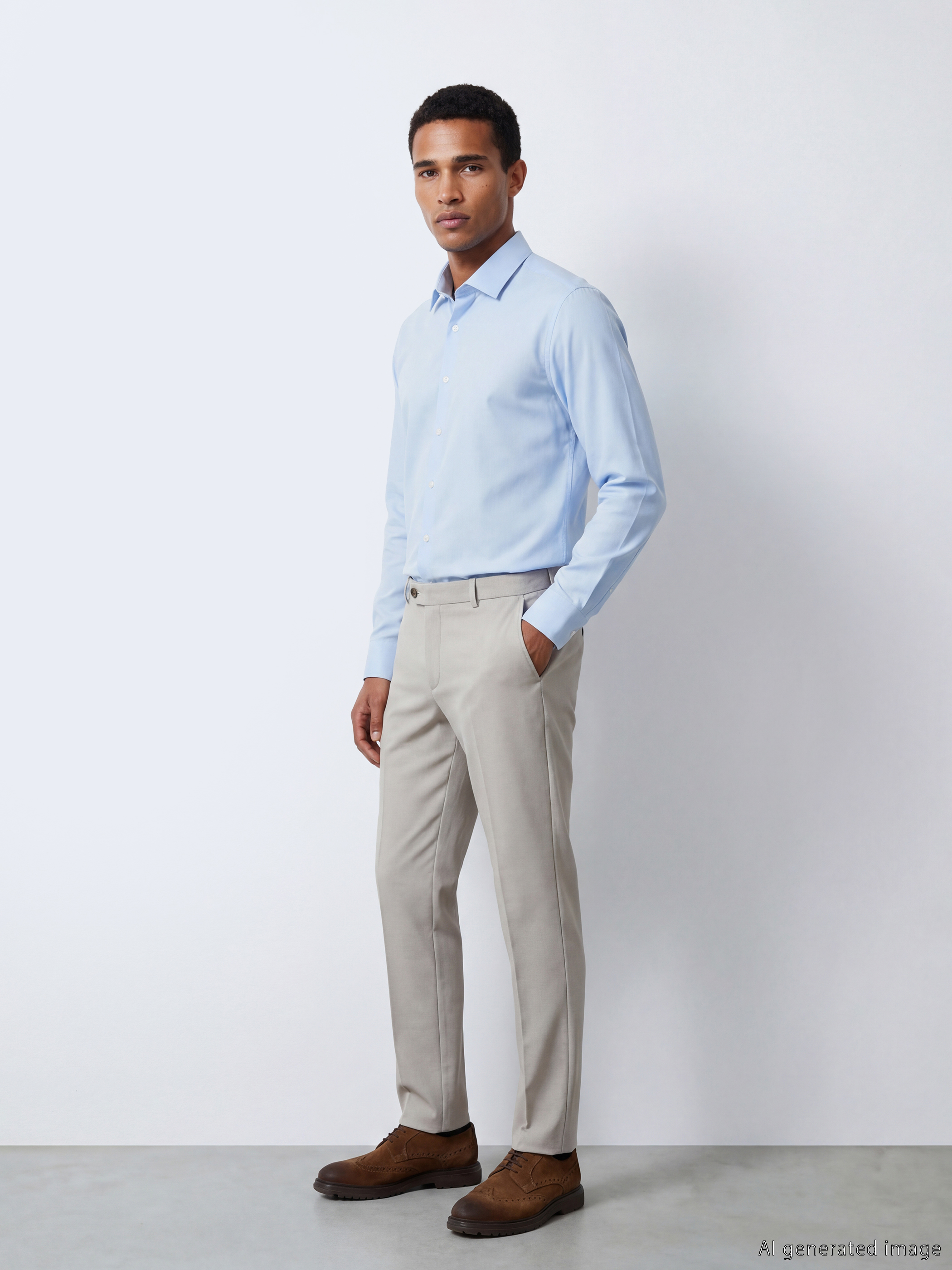LCW BUSINESS Slim Fit Armürlü Erkek Gömlek