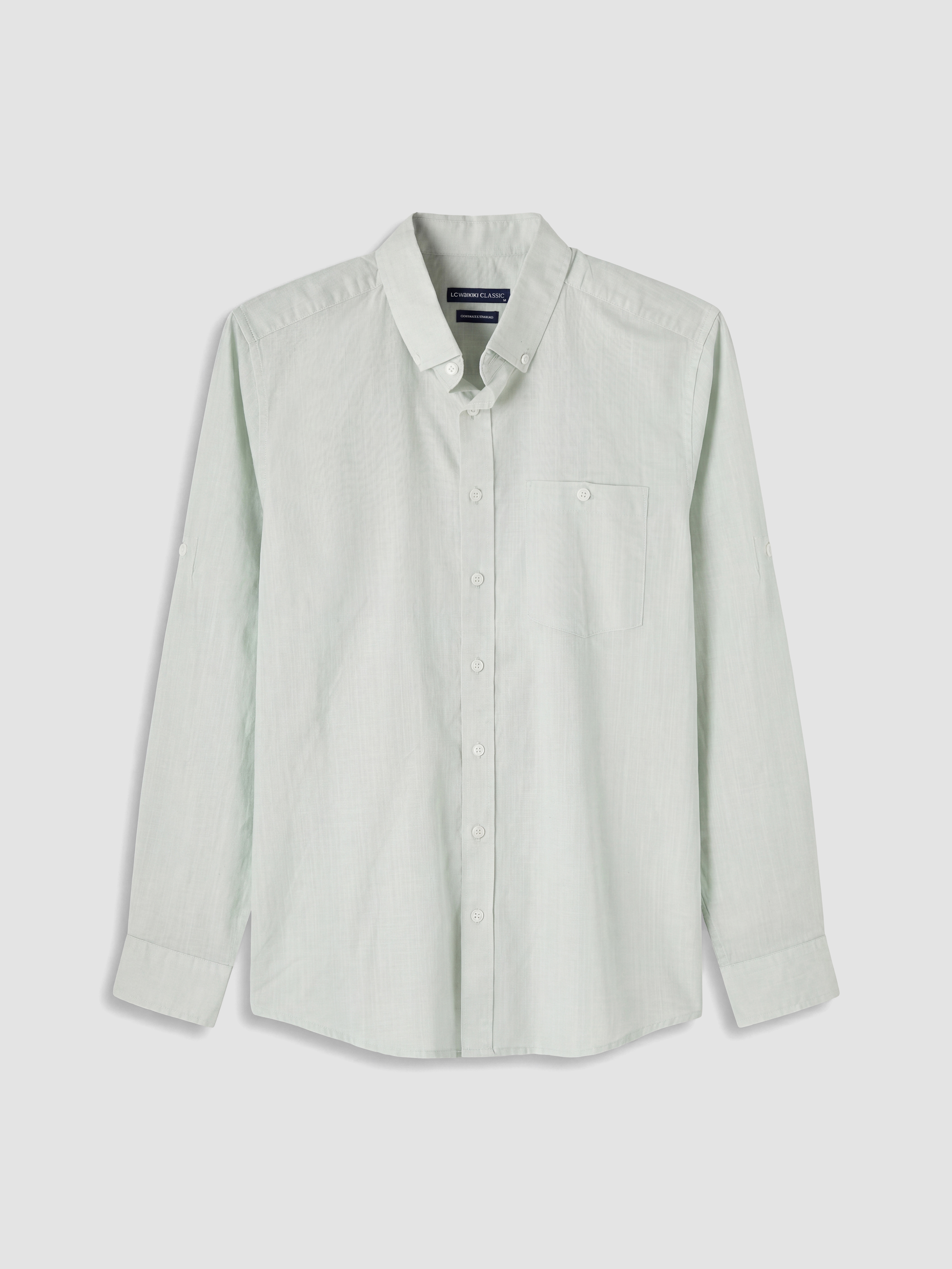 LCWAIKIKI Classic Regular Fit Keten Karışımlı Erkek Gömlek görsel 5