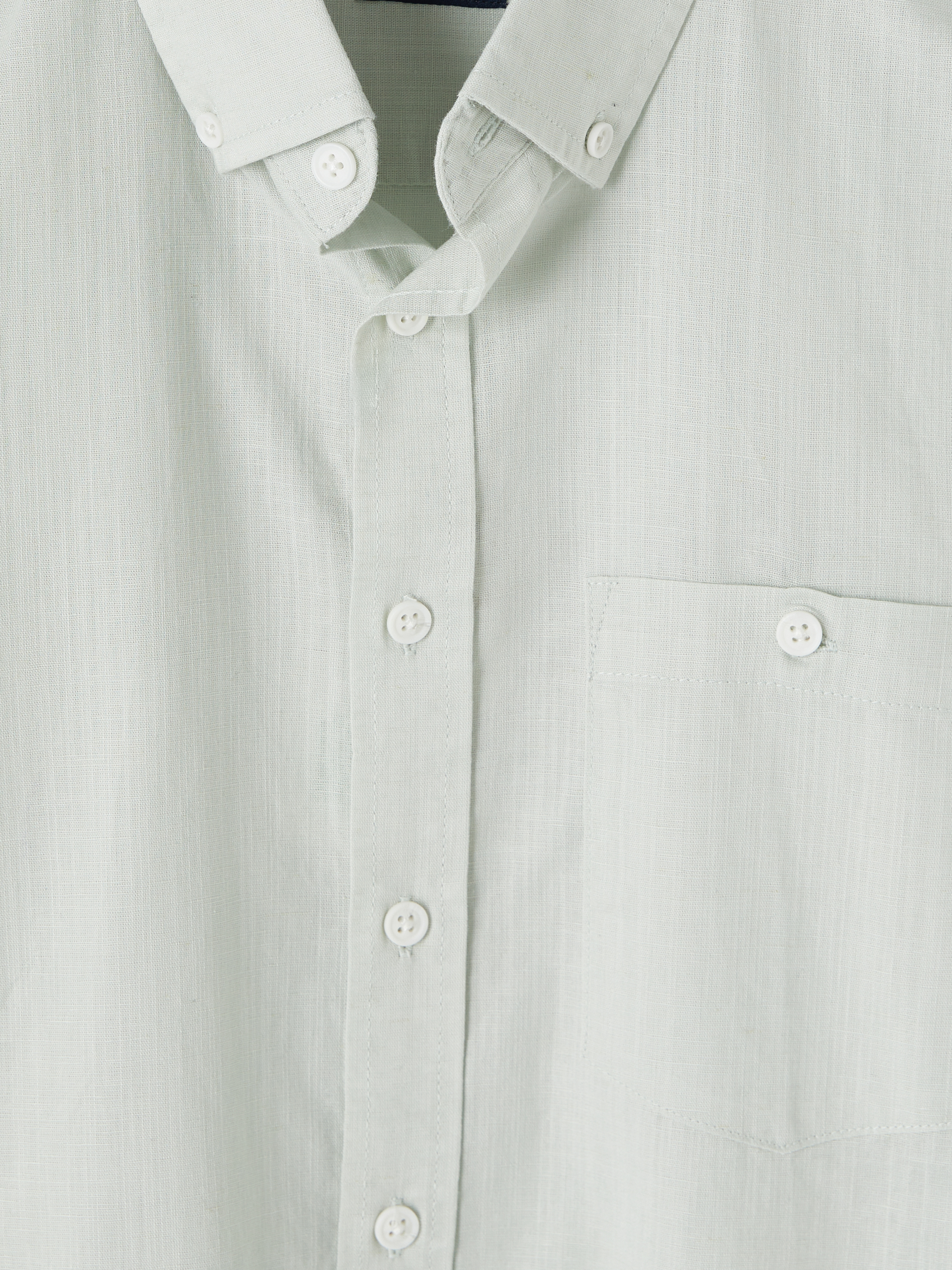 LCWAIKIKI Classic Regular Fit Keten Karışımlı Erkek Gömlek görsel 6