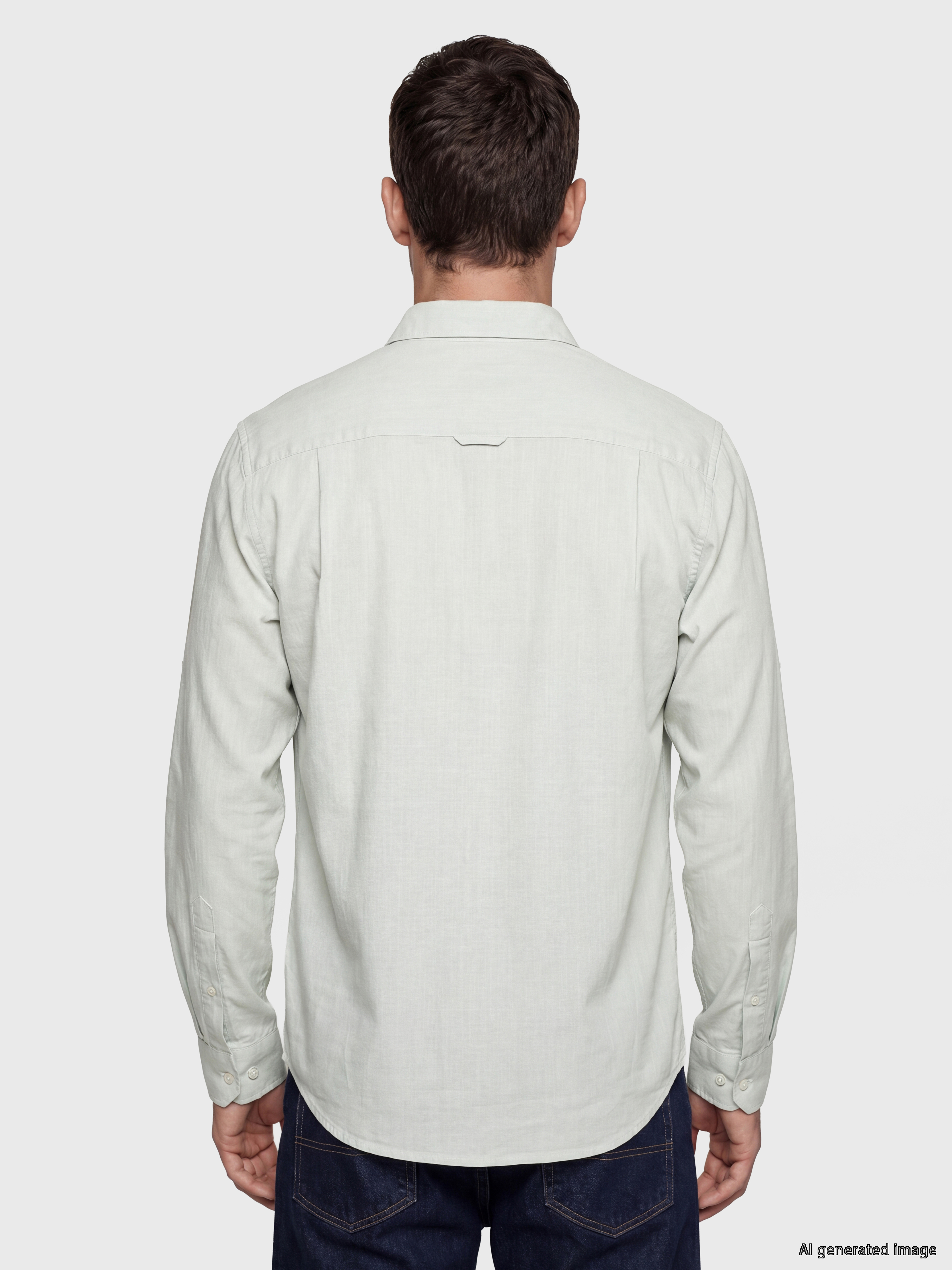 LCWAIKIKI Classic Regular Fit Keten Karışımlı Erkek Gömlek görsel 4