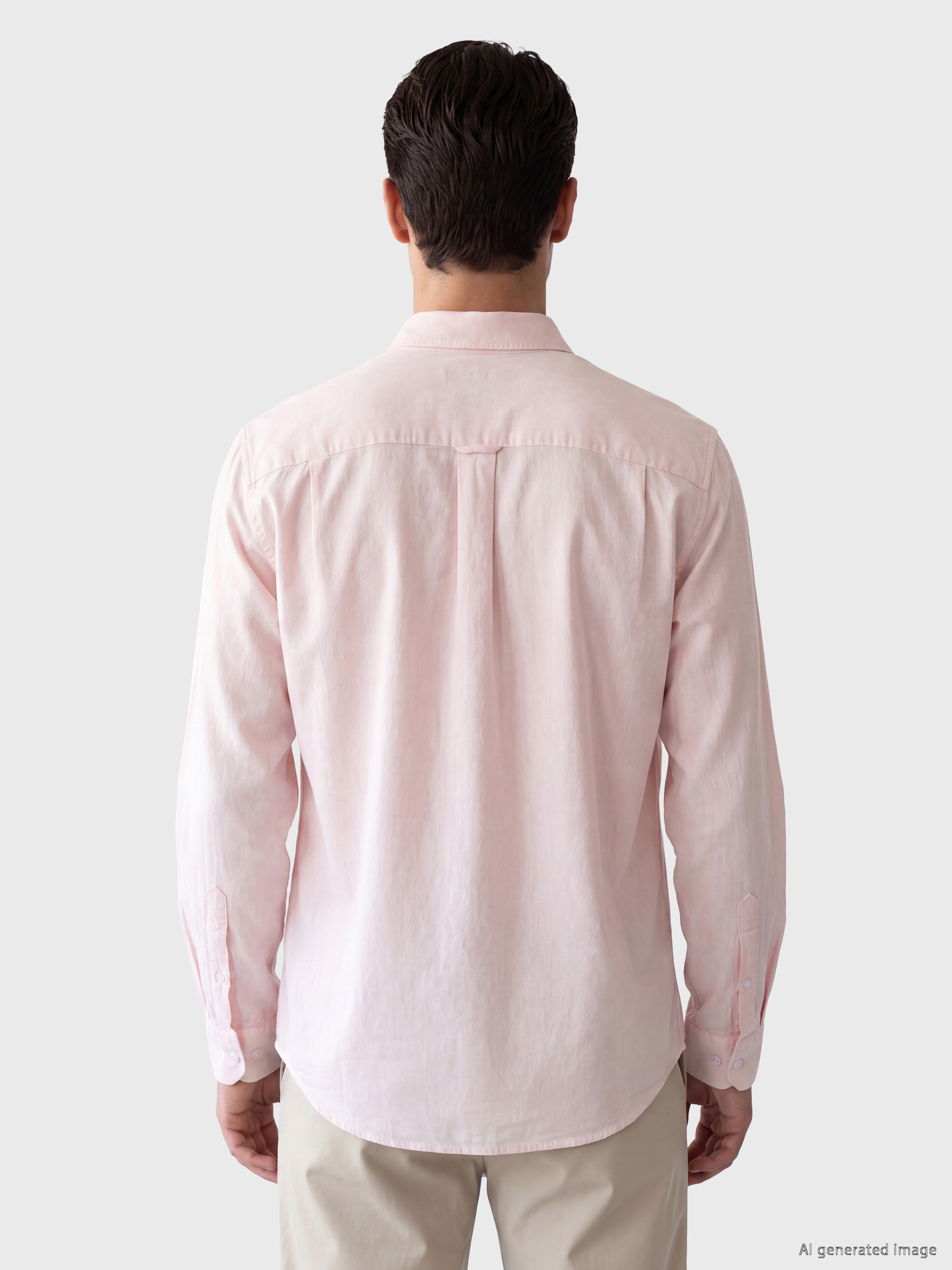 LCWAIKIKI Classic Regular Fit Keten Karışımlı Erkek Gömlek görsel 3