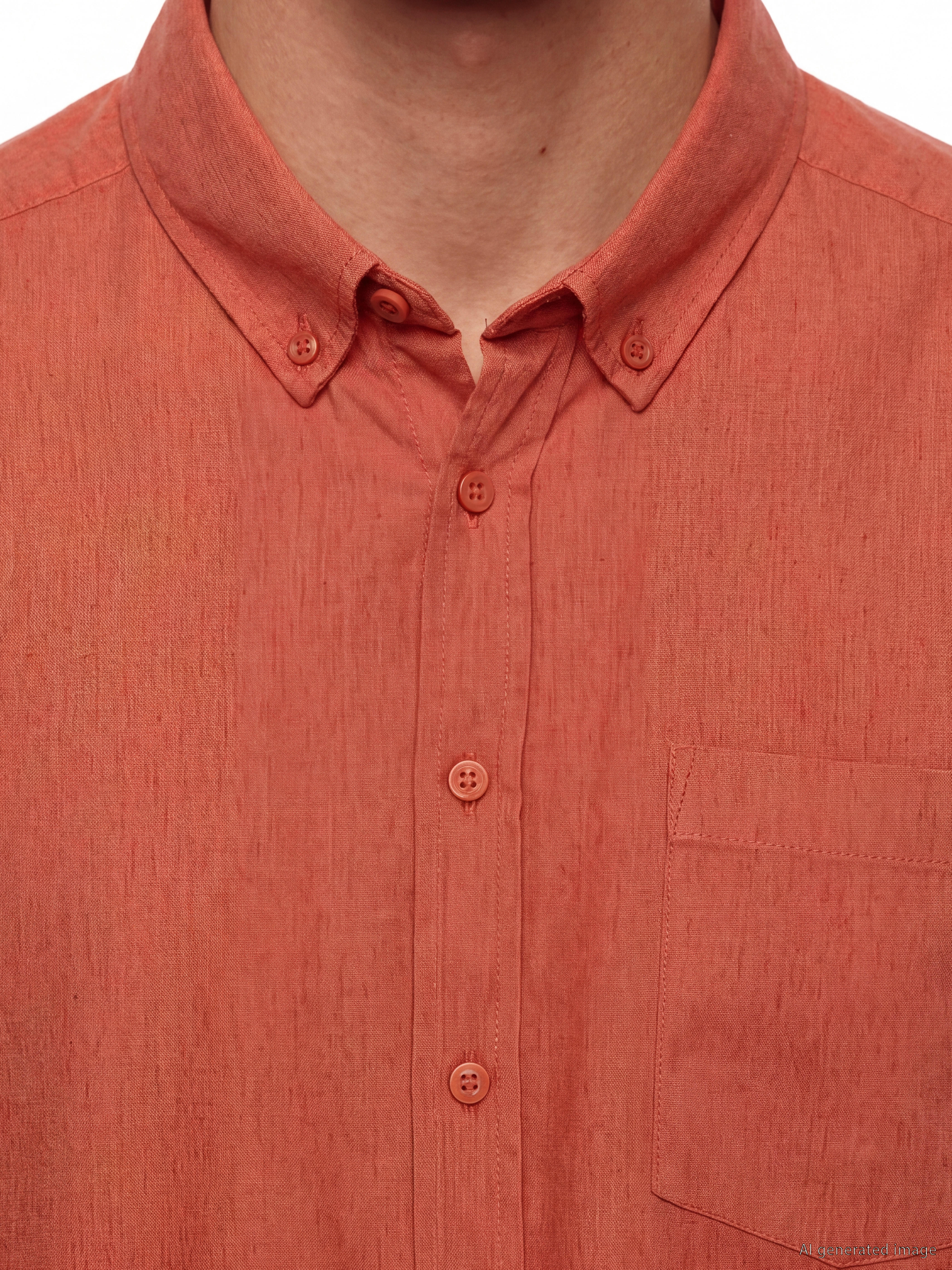 LCWAIKIKI Classic Regular Fit Keten Karışımlı Erkek Gömlek görsel 3