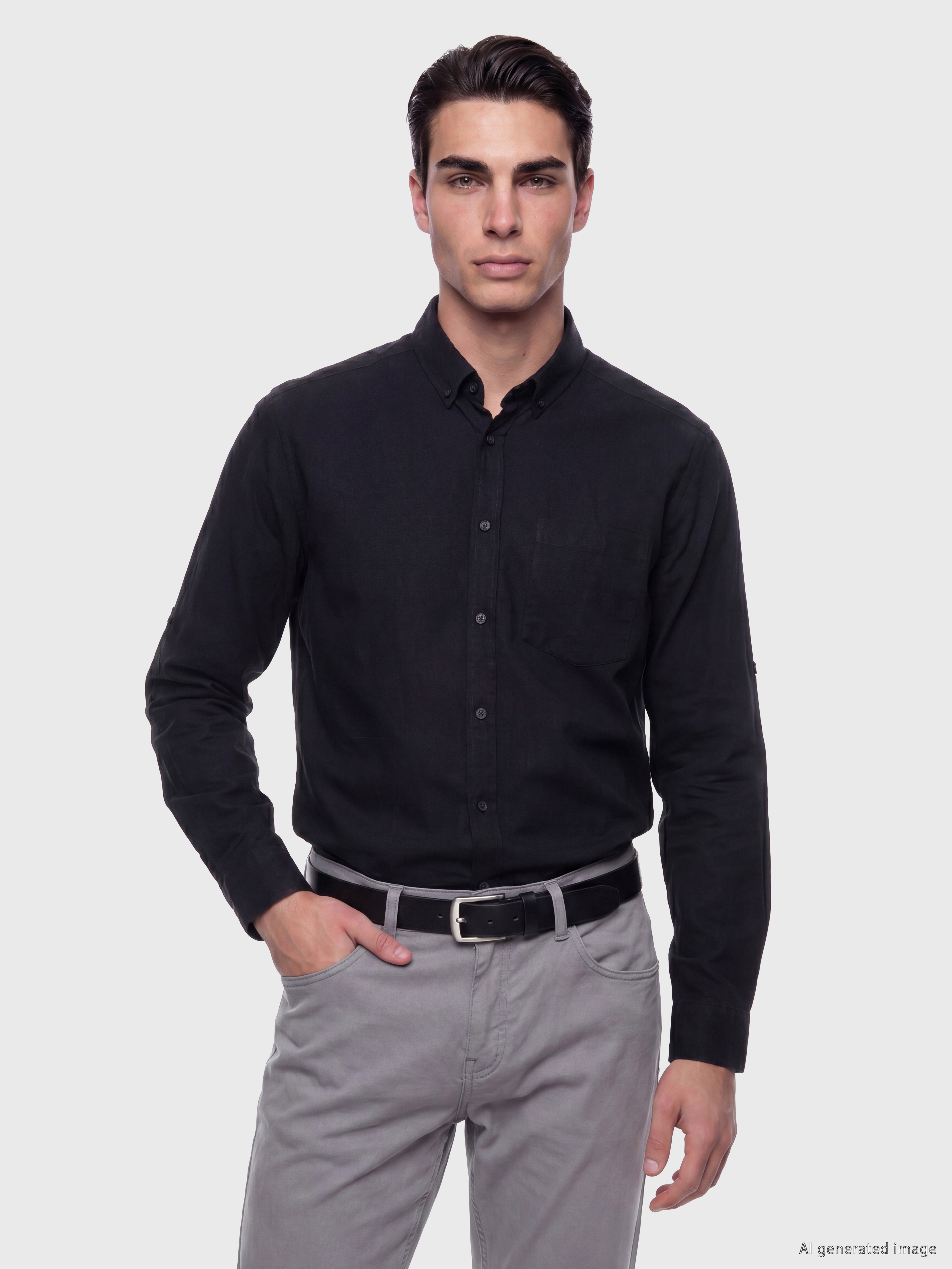 LCWAIKIKI Classic Regular Fit Keten Karışımlı Erkek Gömlek