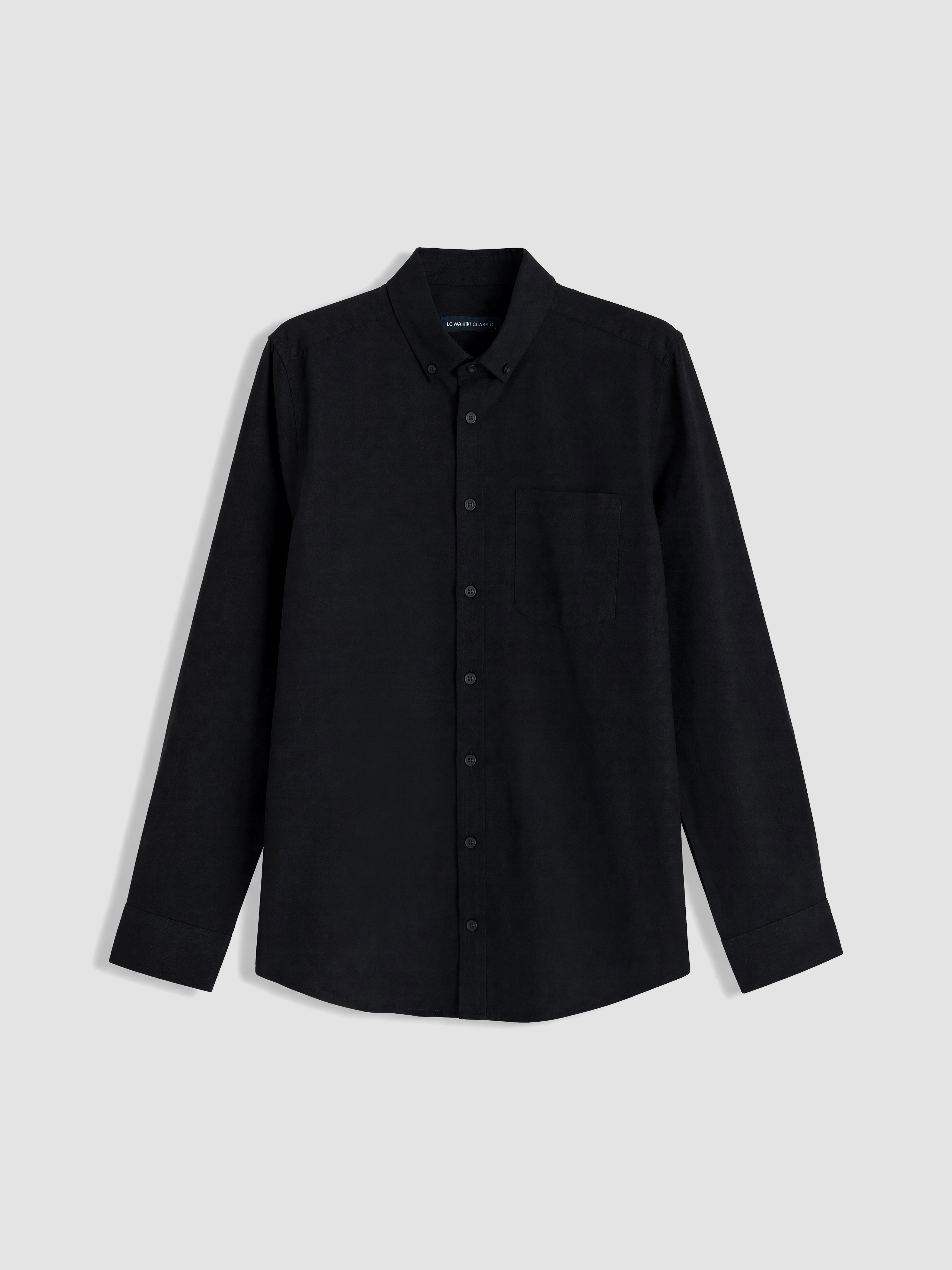 LCWAIKIKI Classic Regular Fit Keten Karışımlı Erkek Gömlek görsel 5