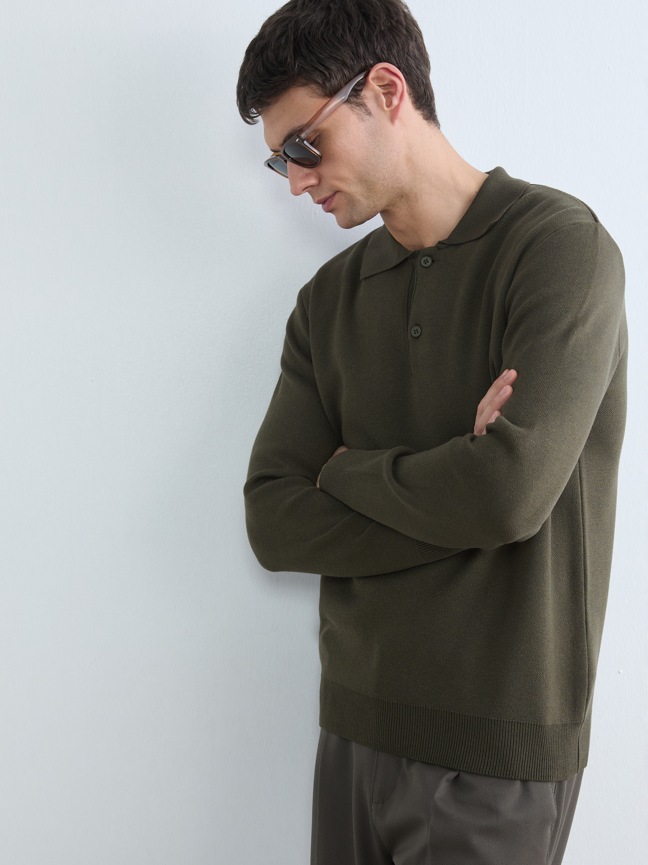 LCW Vision Polo Yaka Erkek Triko Kazak görsel 3