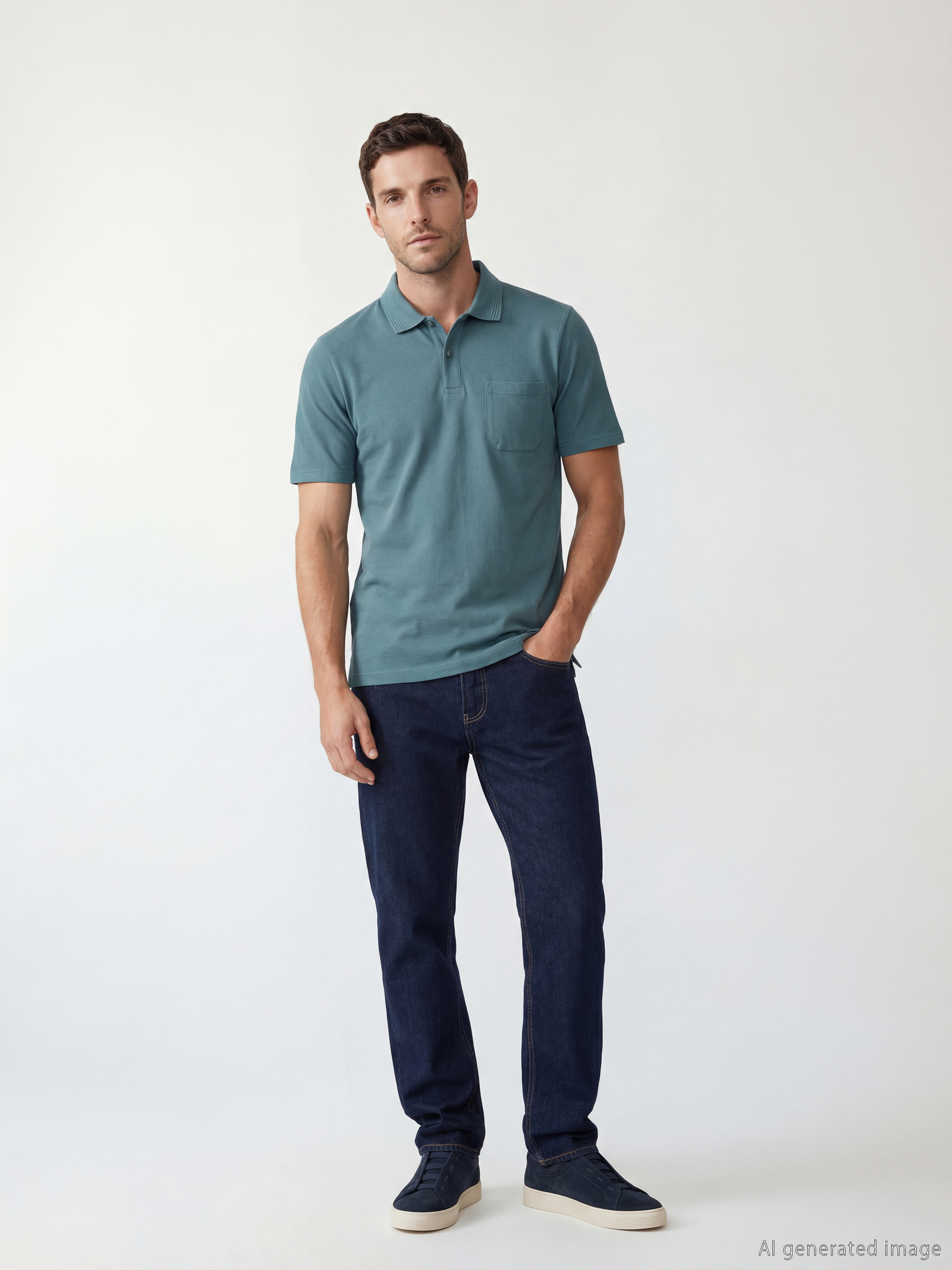 LCWAIKIKI Classic Polo Yaka Pike Erkek Tişört görsel 3