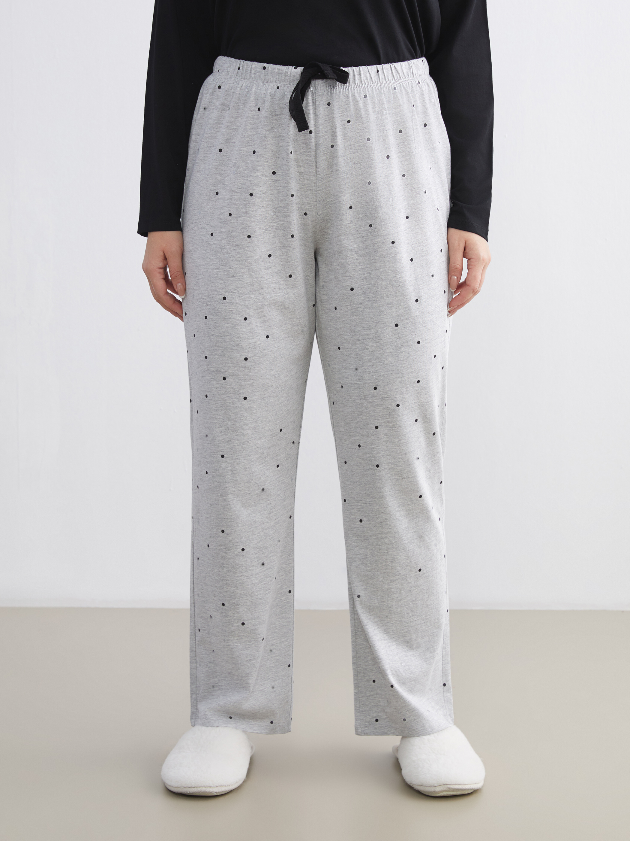 LCW DREAM Beli Lastikli Puantiyeli Kadın Pijama Altı görsel 2