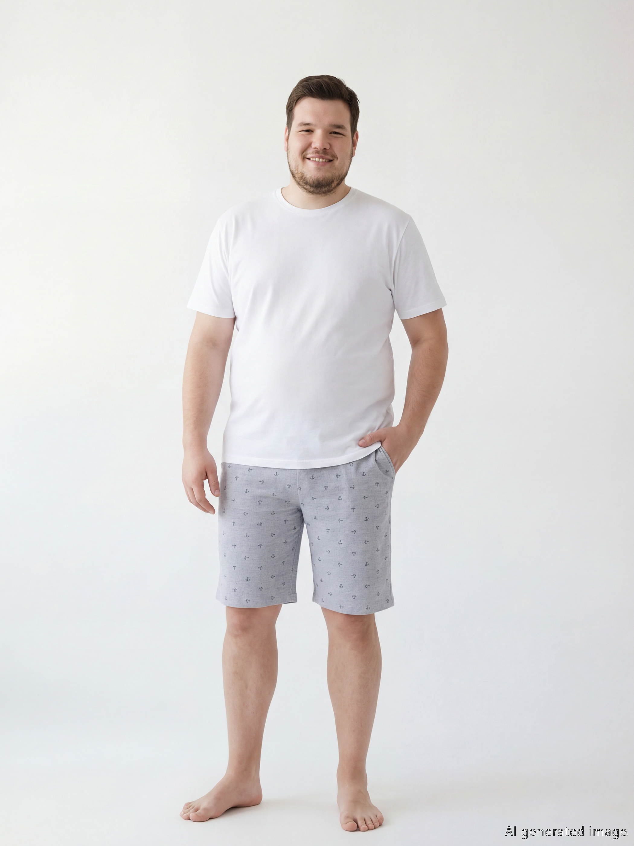 LC WAIKIKI Standart Kalıp Desenli Pijama Alt Şort görsel 2