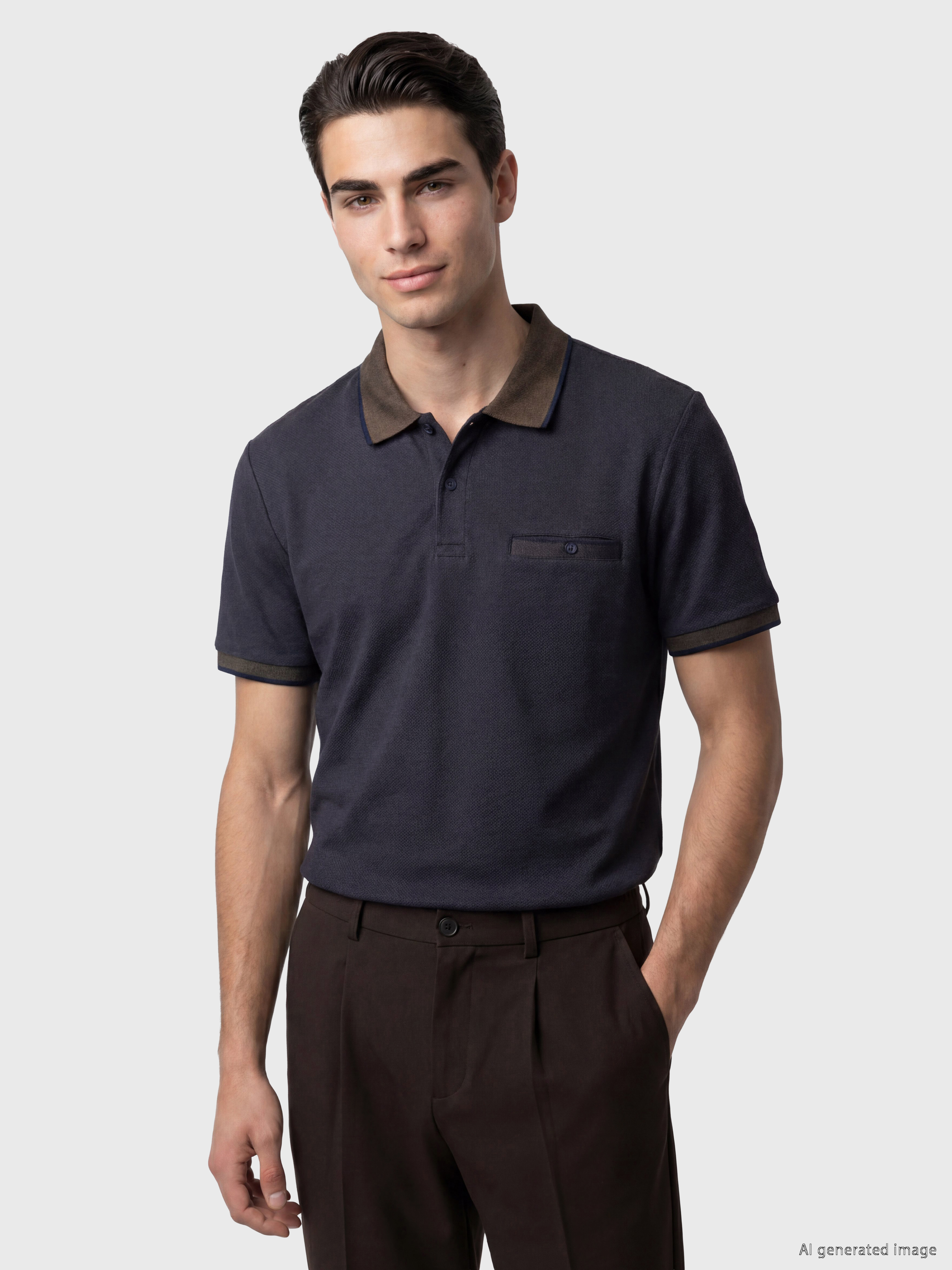 LCWAIKIKI Classic Polo Yaka Erkek Dokulu Tişört