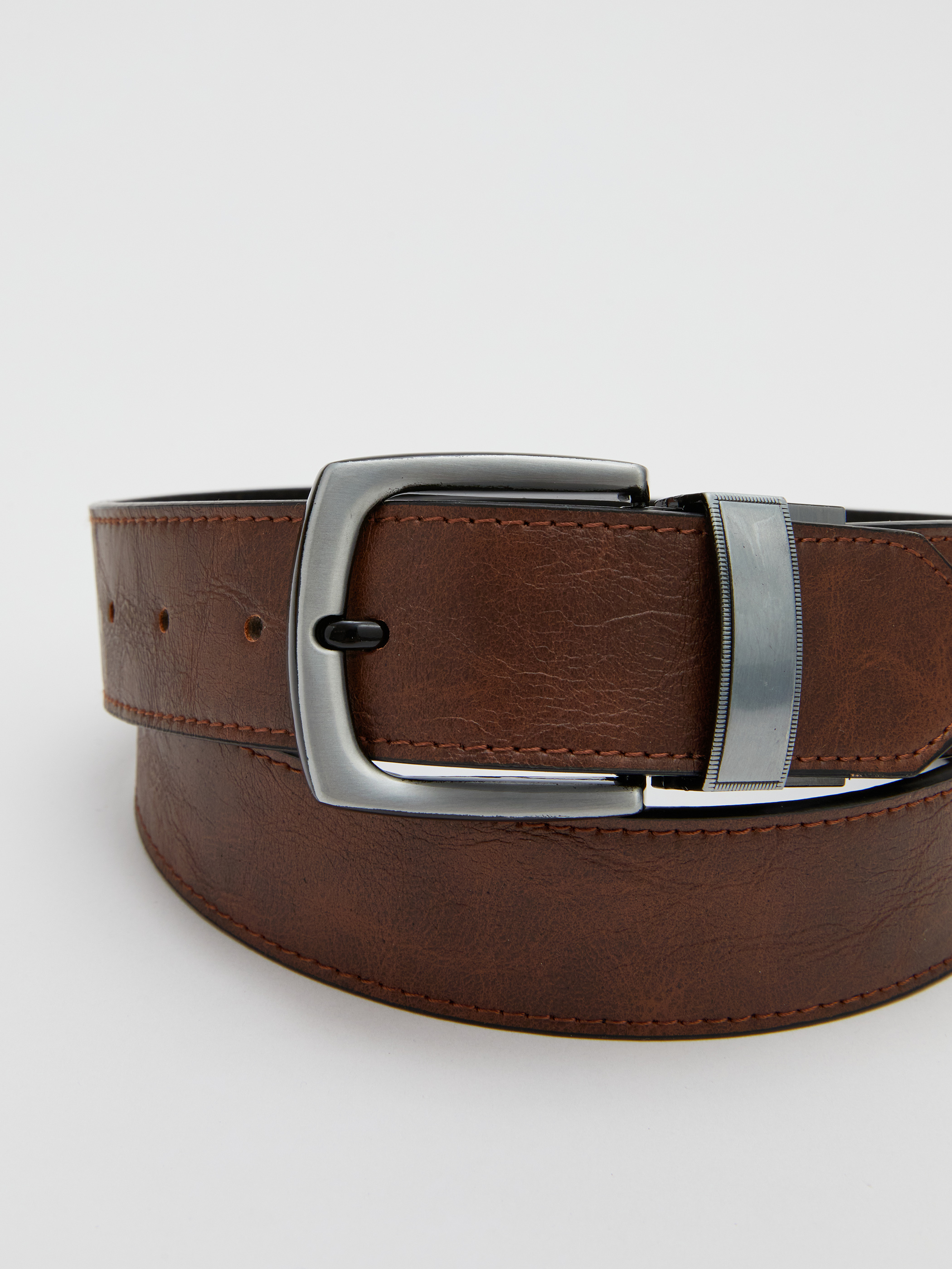 LCW ACCESSORIES Deri Görünümlü Erkek Kemer görsel 6
